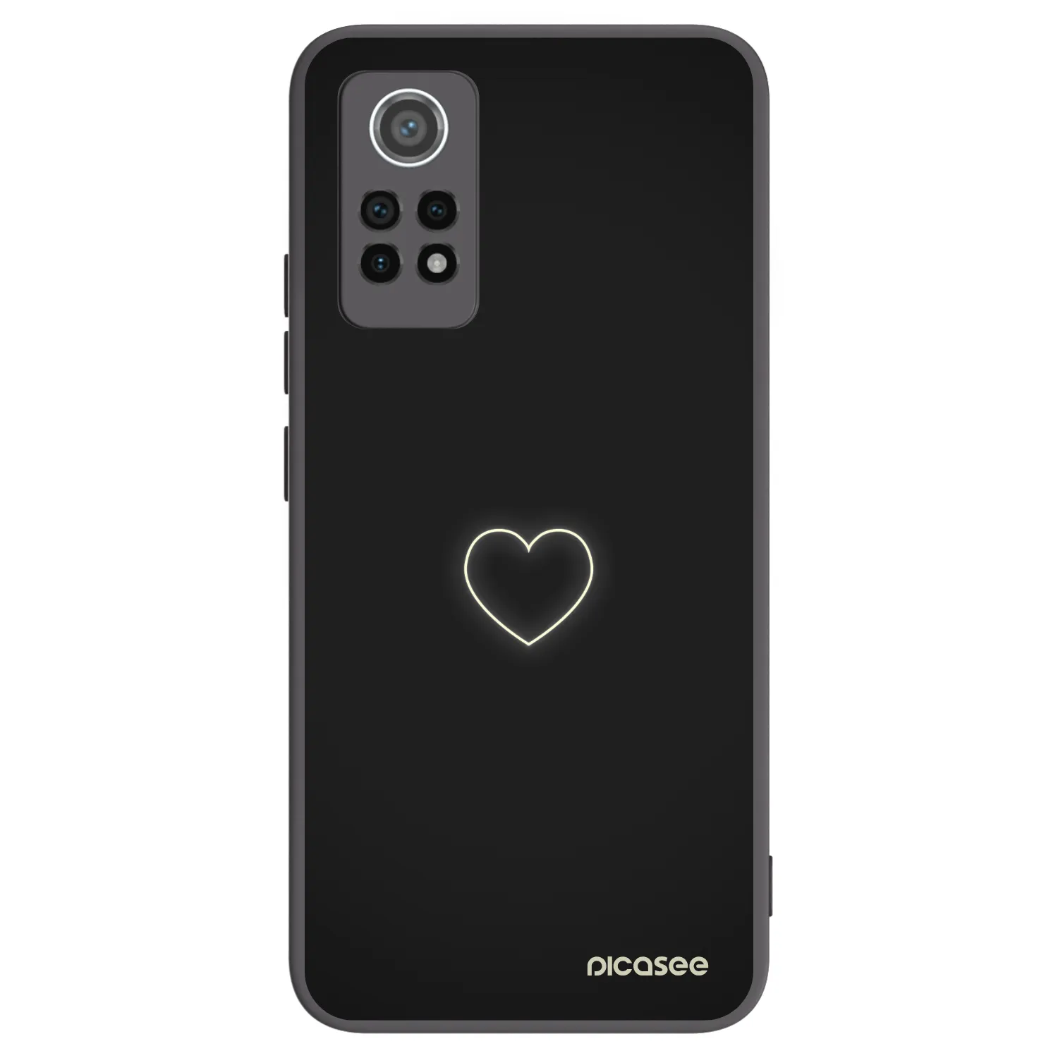 Picasee silikonový černý obal pro Xiaomi Redmi Note 12 Pro 4G - Heart