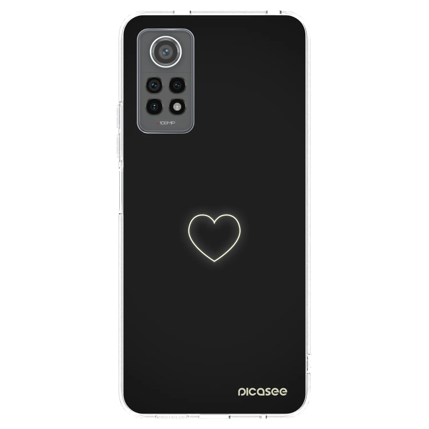 Picasee silikonový průhledný obal pro Xiaomi Redmi Note 12 Pro 4G - Heart