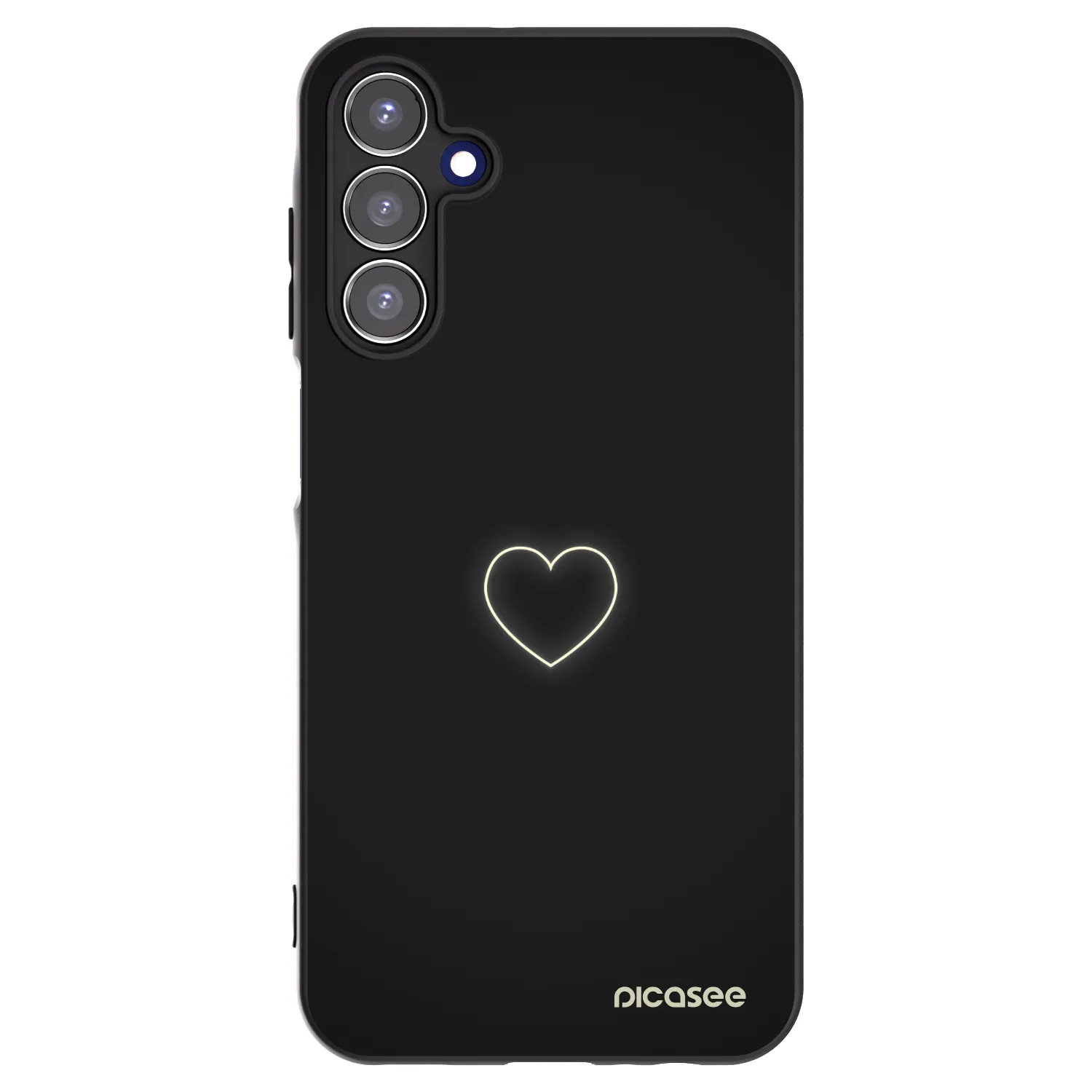 Picasee silikonový černý obal pro Samsung Galaxy A15 A155F 4G - Heart