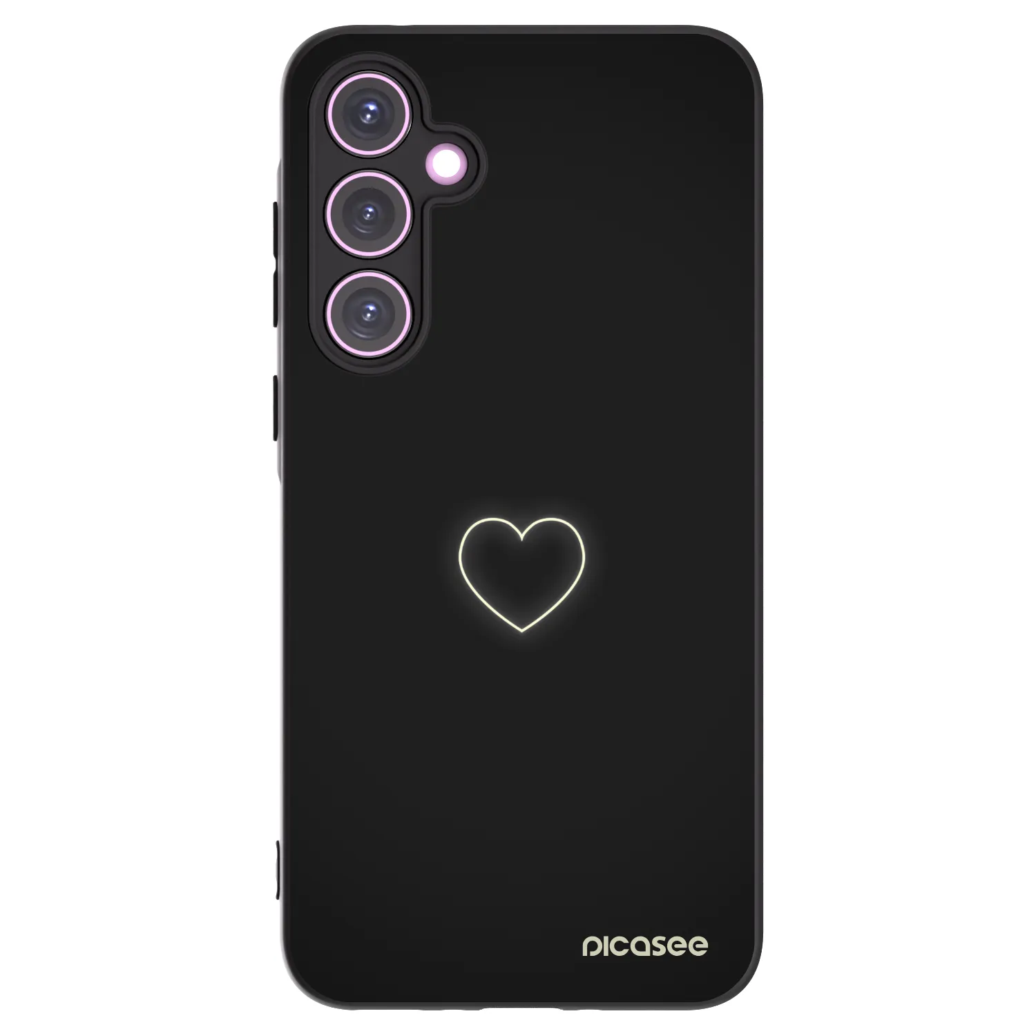 Picasee silikonový černý obal pro Samsung Galaxy A35 5G A356B - Heart