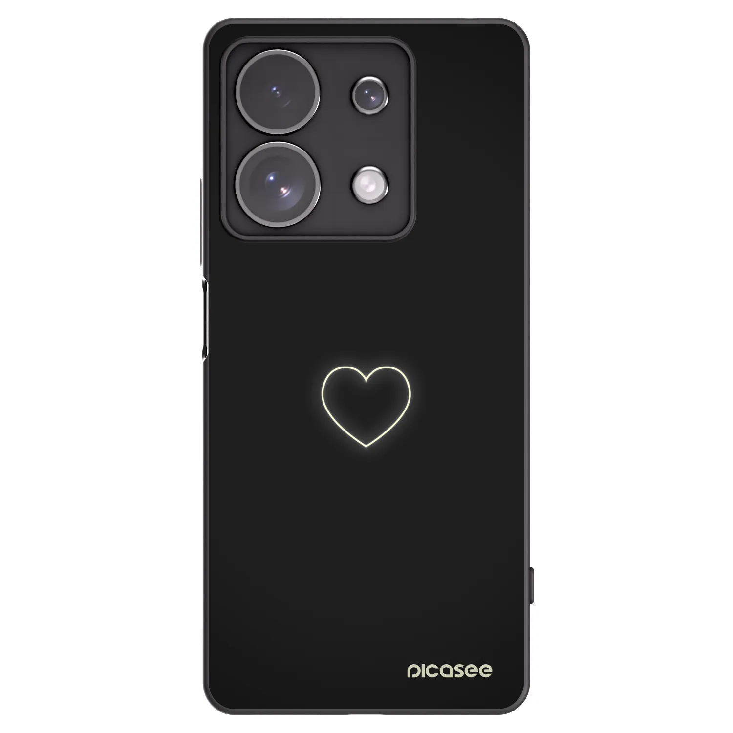 Picasee silikonový černý obal pro Xiaomi Redmi Note 13 Pro 4G - Heart