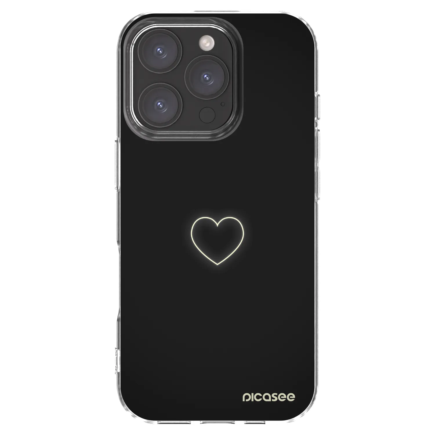 Picasee silikonový průhledný obal pro Apple iPhone 16 Pro - Heart