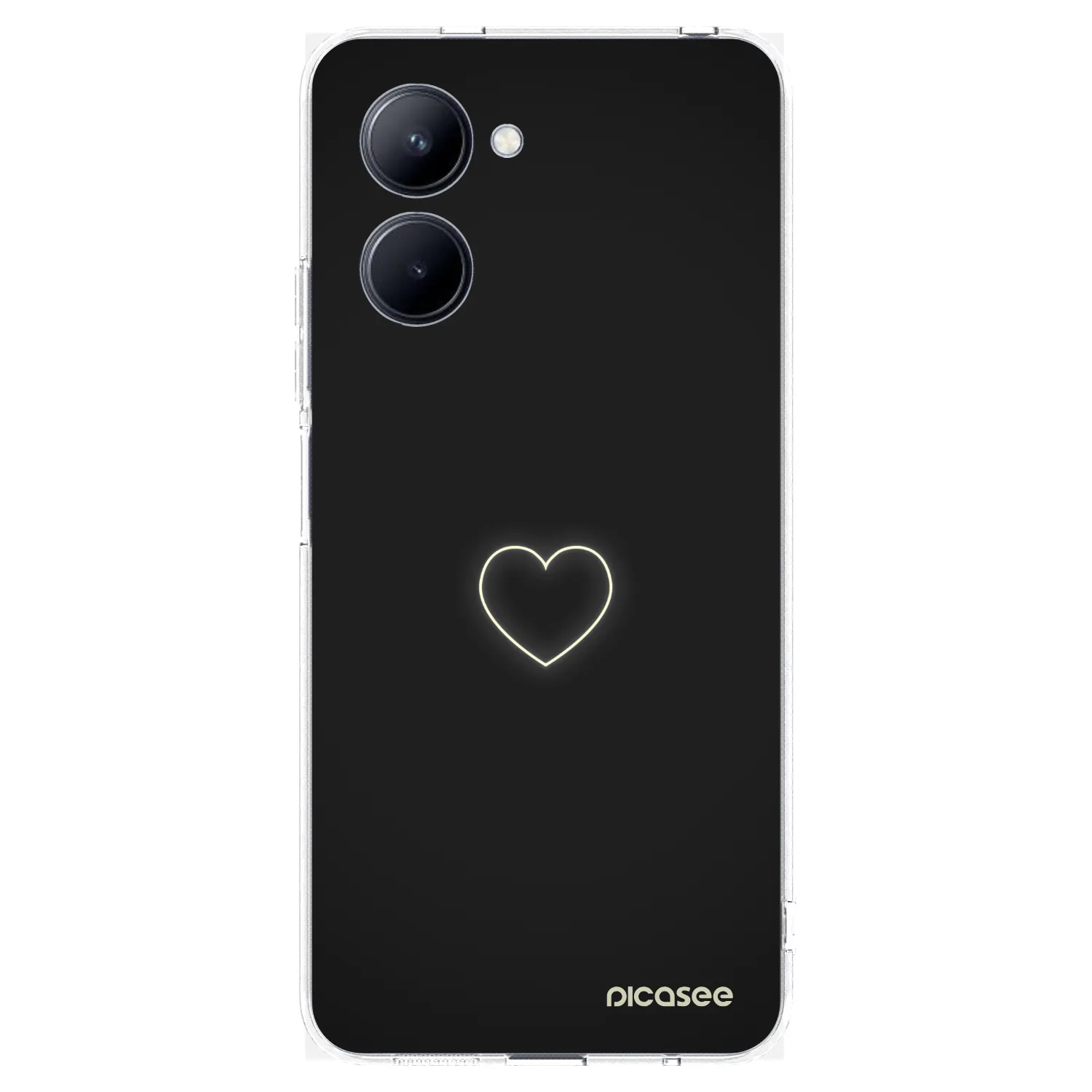 Picasee silikonový průhledný obal pro Realme C33 (2023) - Heart