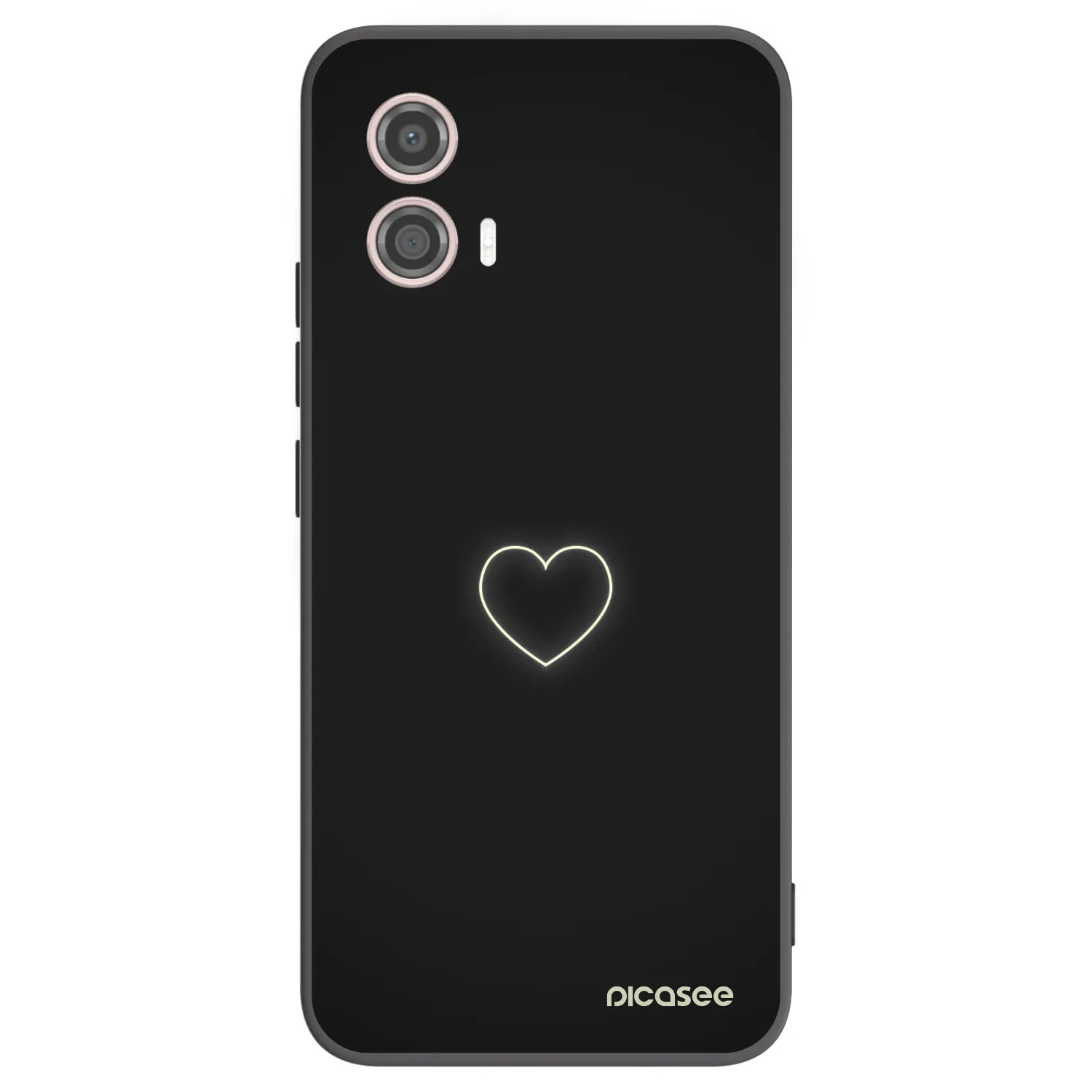 Picasee silikonový černý obal pro Motorola Moto G53 5G - Heart
