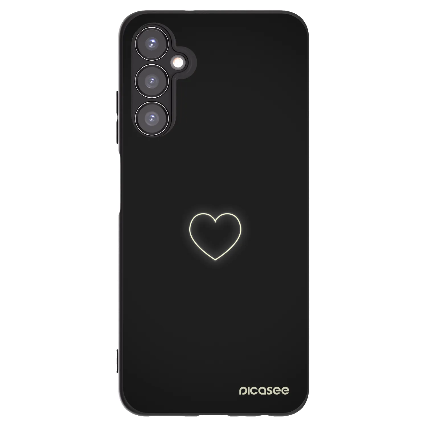 Picasee silikonový černý obal pro Samsung Galaxy A05s A057G - Heart