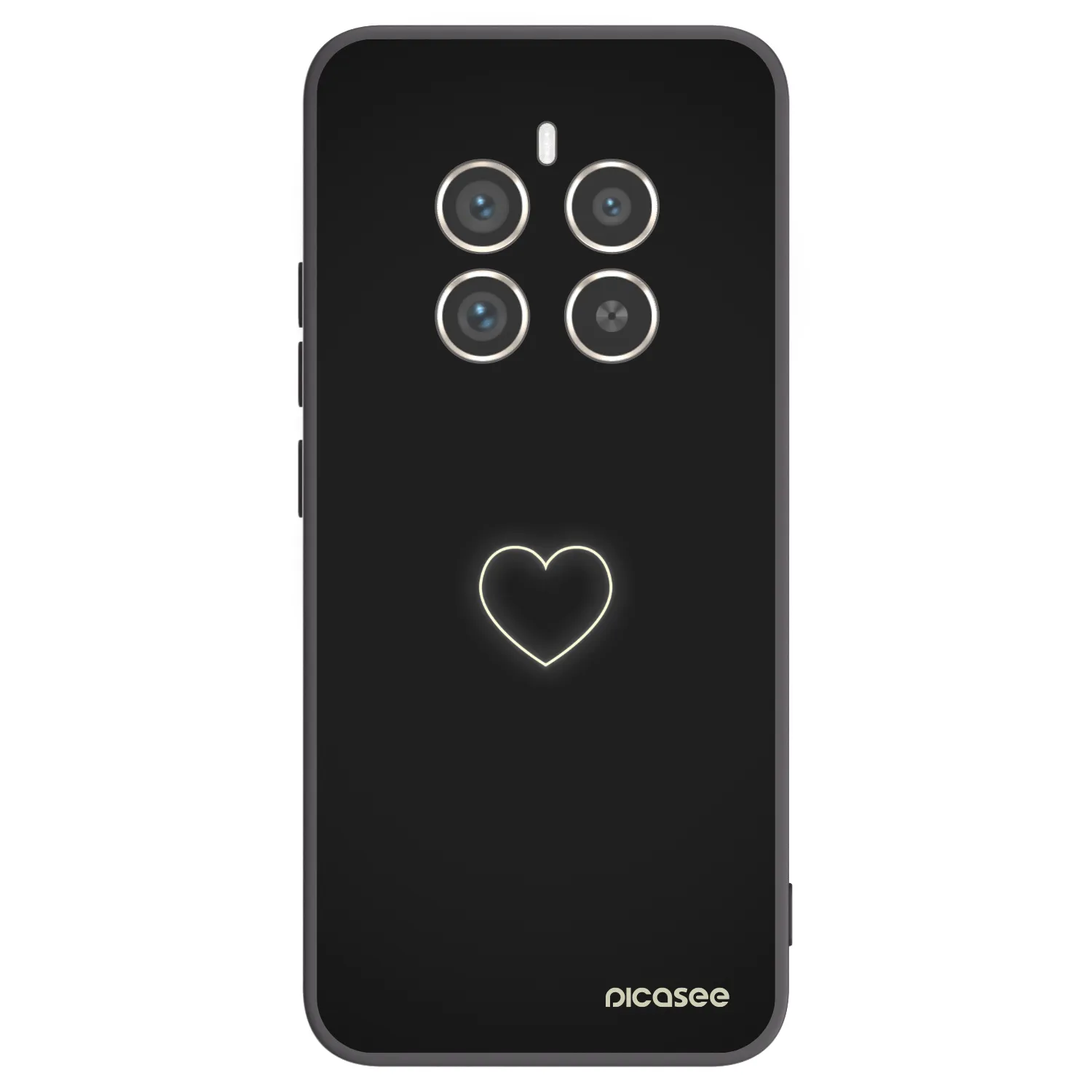 Picasee silikonový černý obal pro Realme 12 Pro 5G - Heart