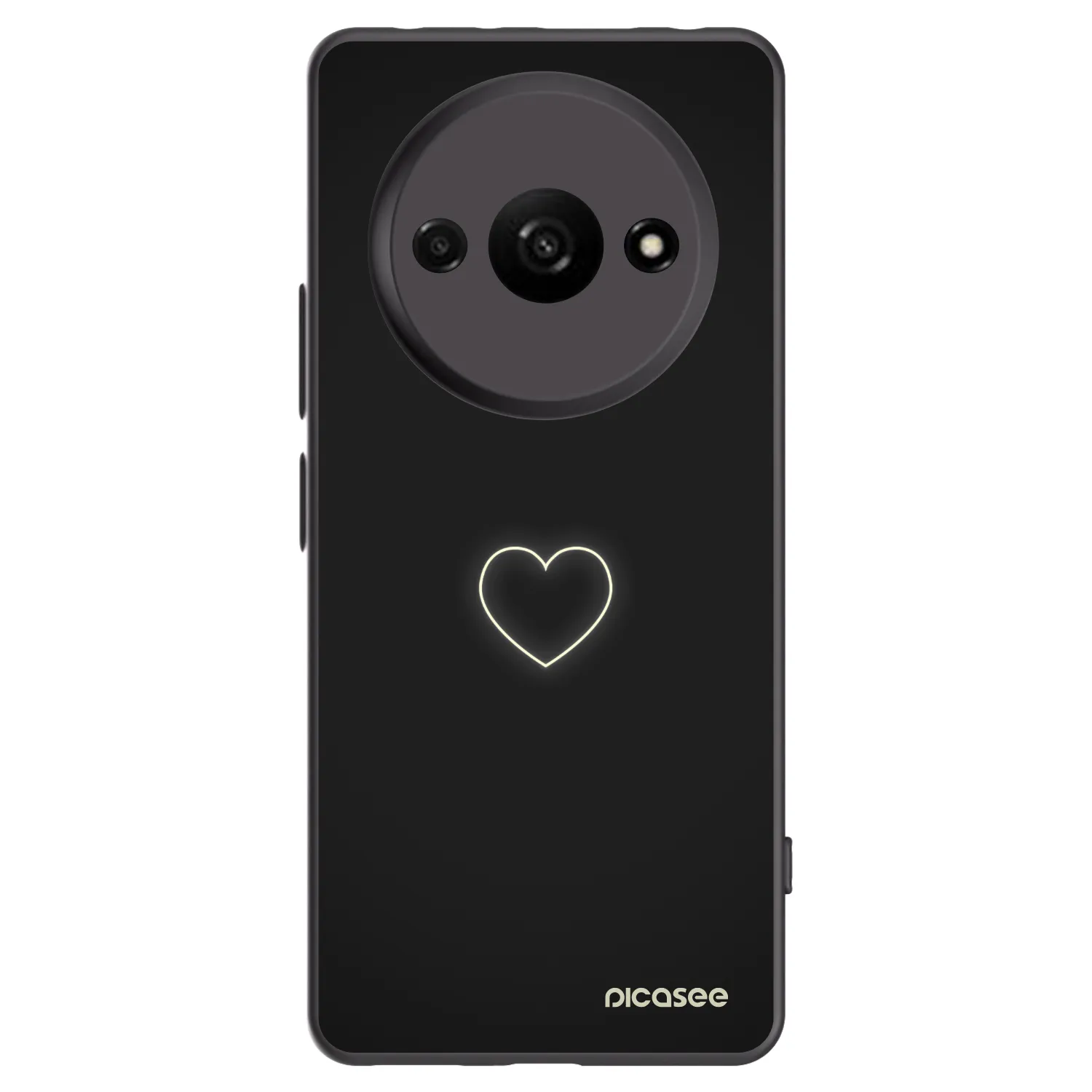 Picasee silikonový černý obal pro Xiaomi Redmi A3 - Heart