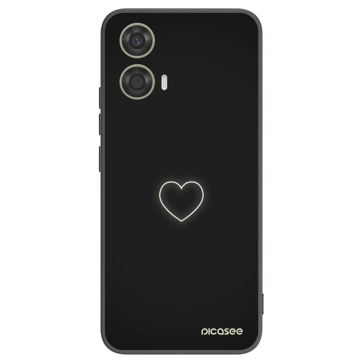 Picasee silikonový černý obal pro Motorola Moto G24 - Heart