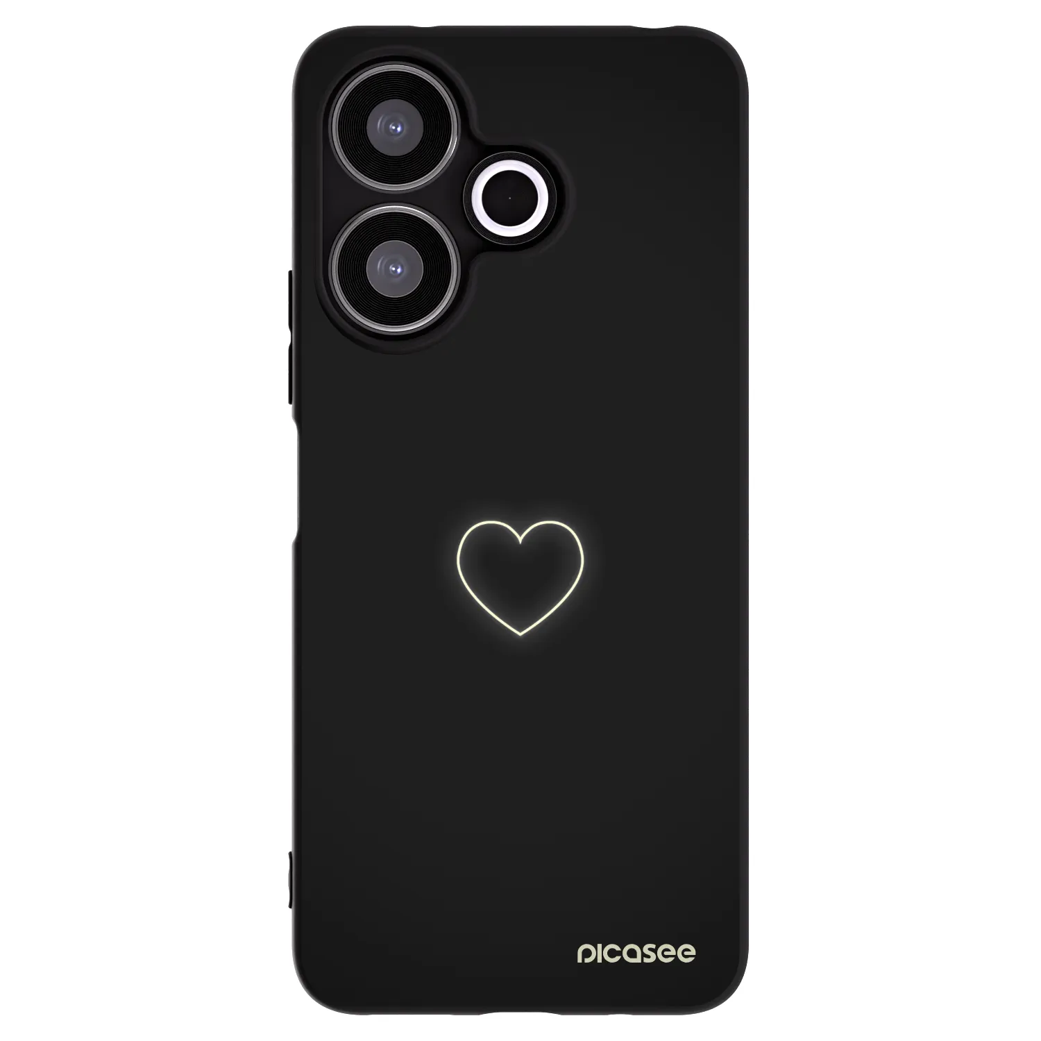 Picasee silikonový černý obal pro Xiaomi Redmi 13 4G - Heart