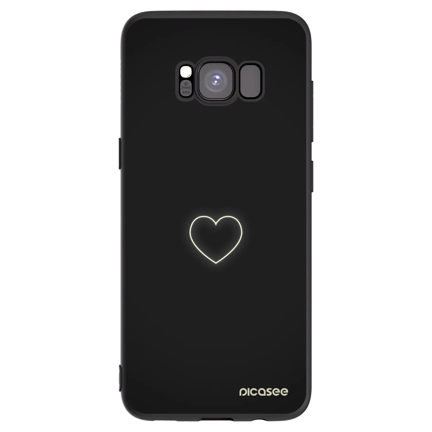 Picasee silikonový černý obal pro Samsung Galaxy S8 G950F - Heart