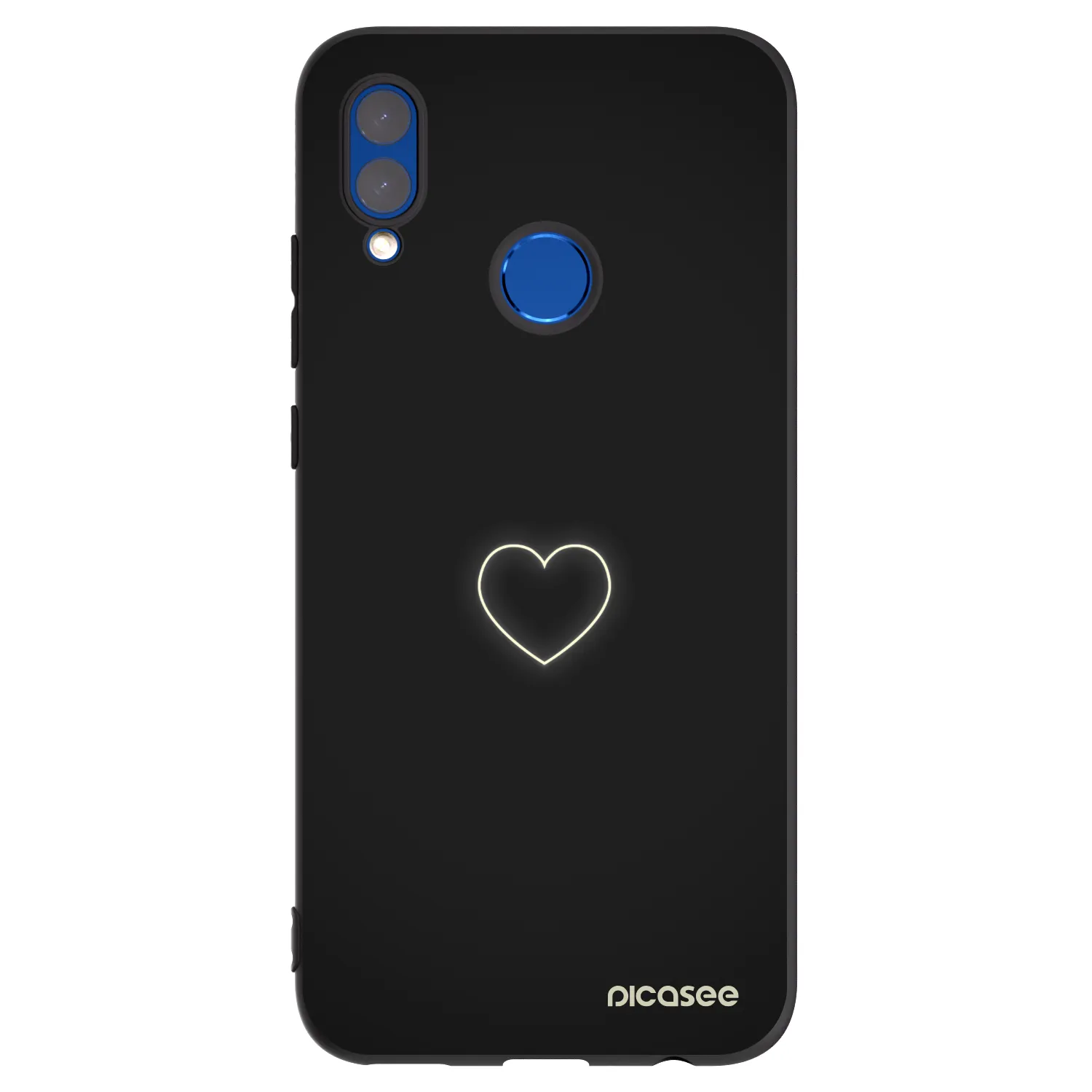Picasee silikonový černý obal pro Huawei P Smart 2019 - Heart