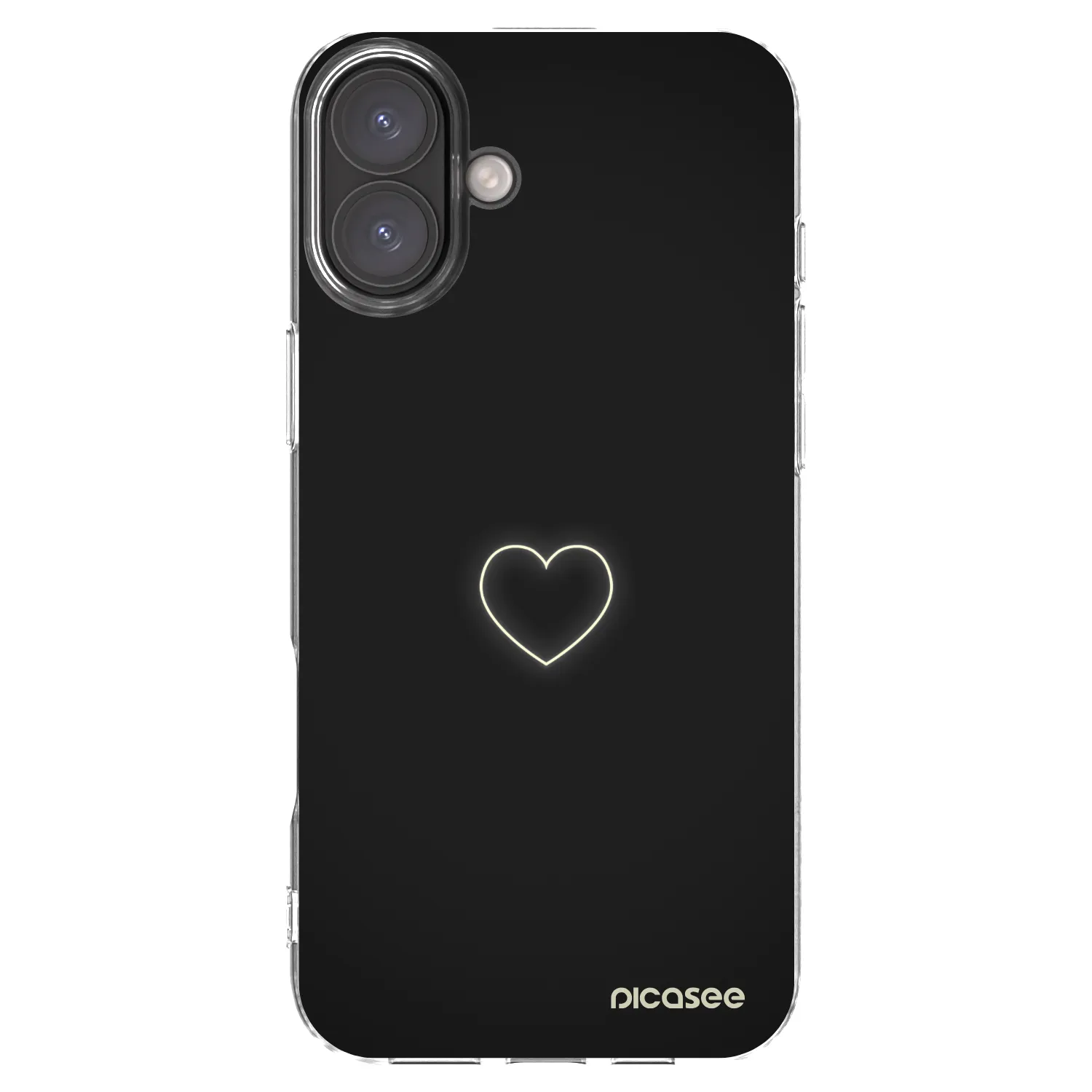 Picasee silikonový průhledný obal pro Apple iPhone 16 Plus - Heart