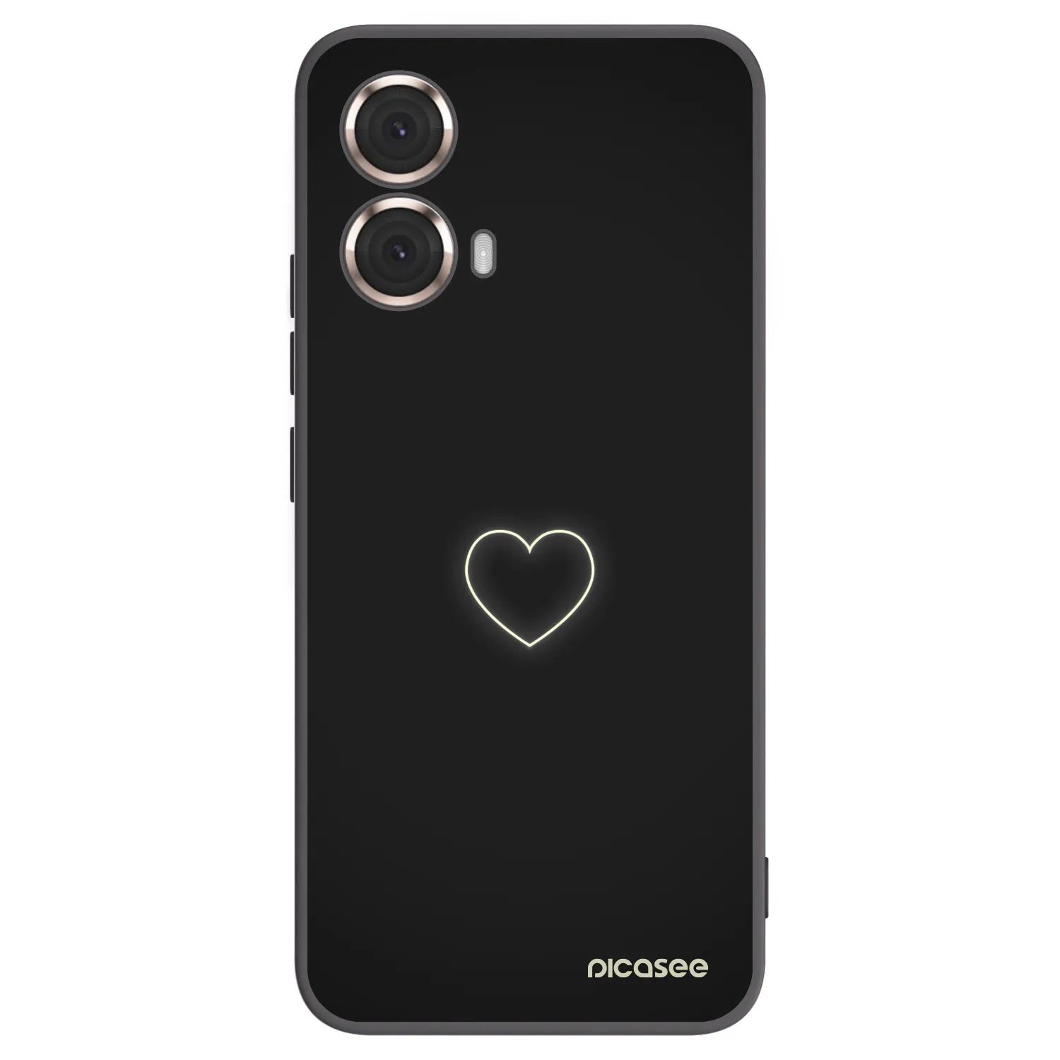 Picasee silikonový černý obal pro Motorola Moto G85 - Heart