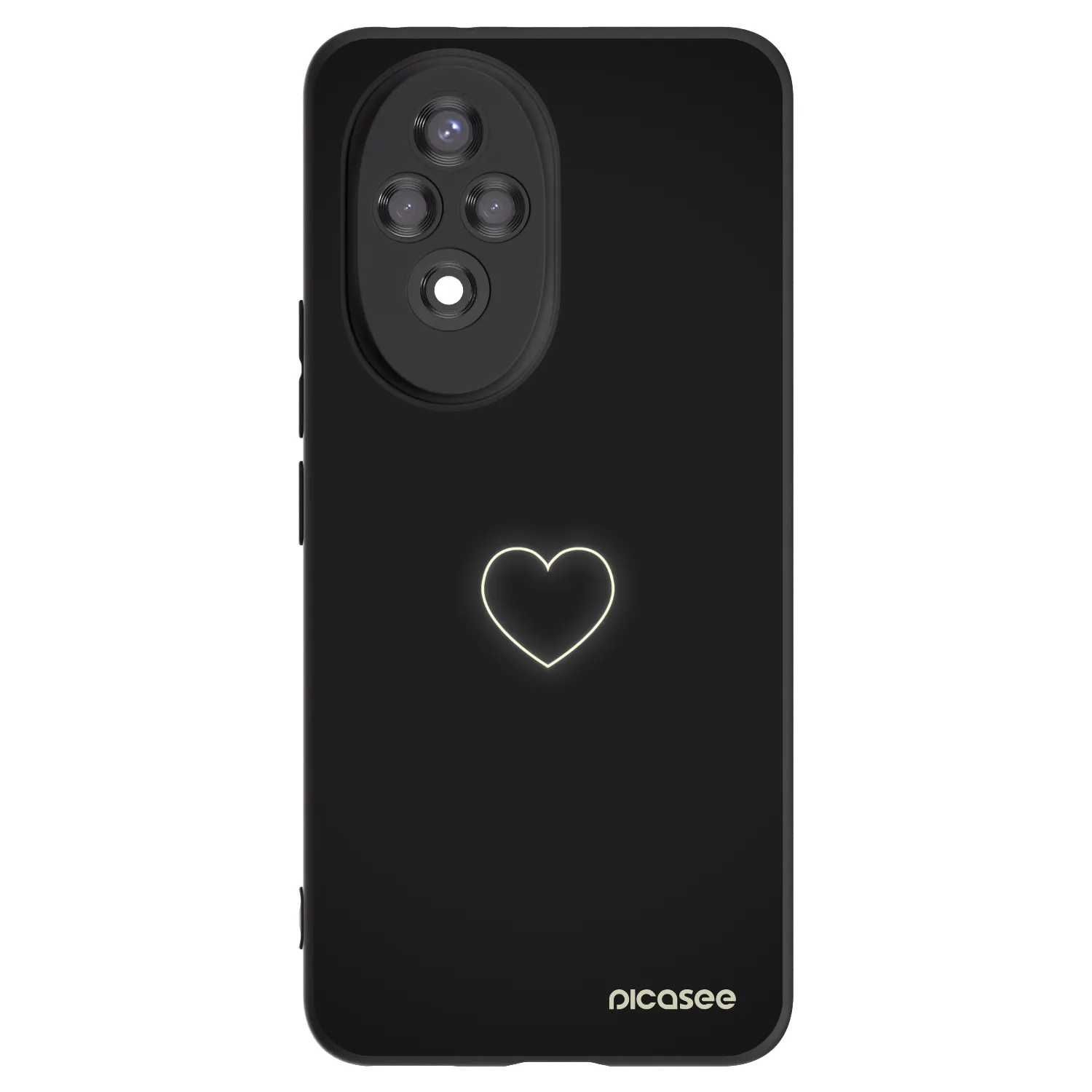 Picasee silikonový černý obal pro Honor 200 Pro 5G - Heart