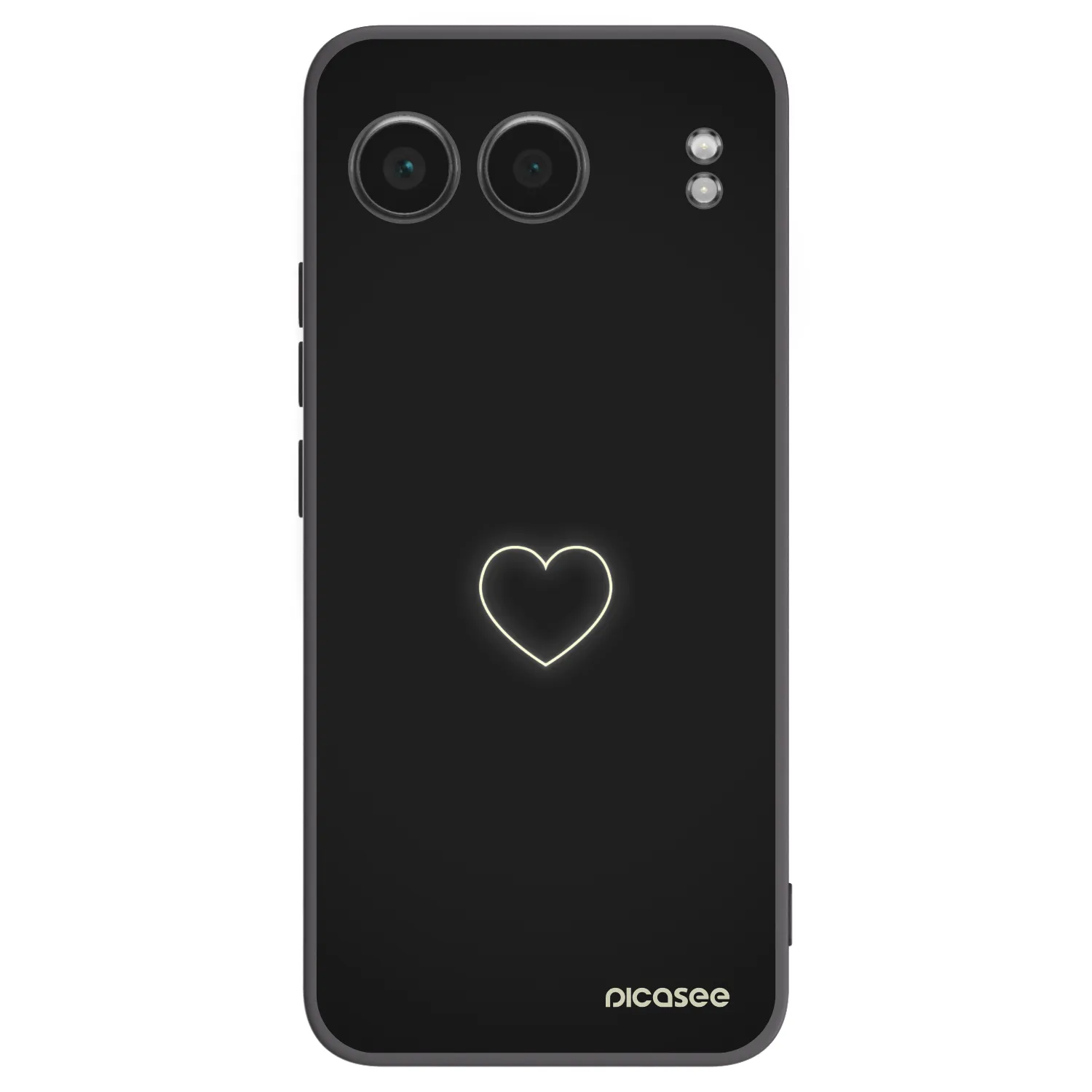 Picasee silikonový černý obal pro OnePlus Nord 4 - Heart