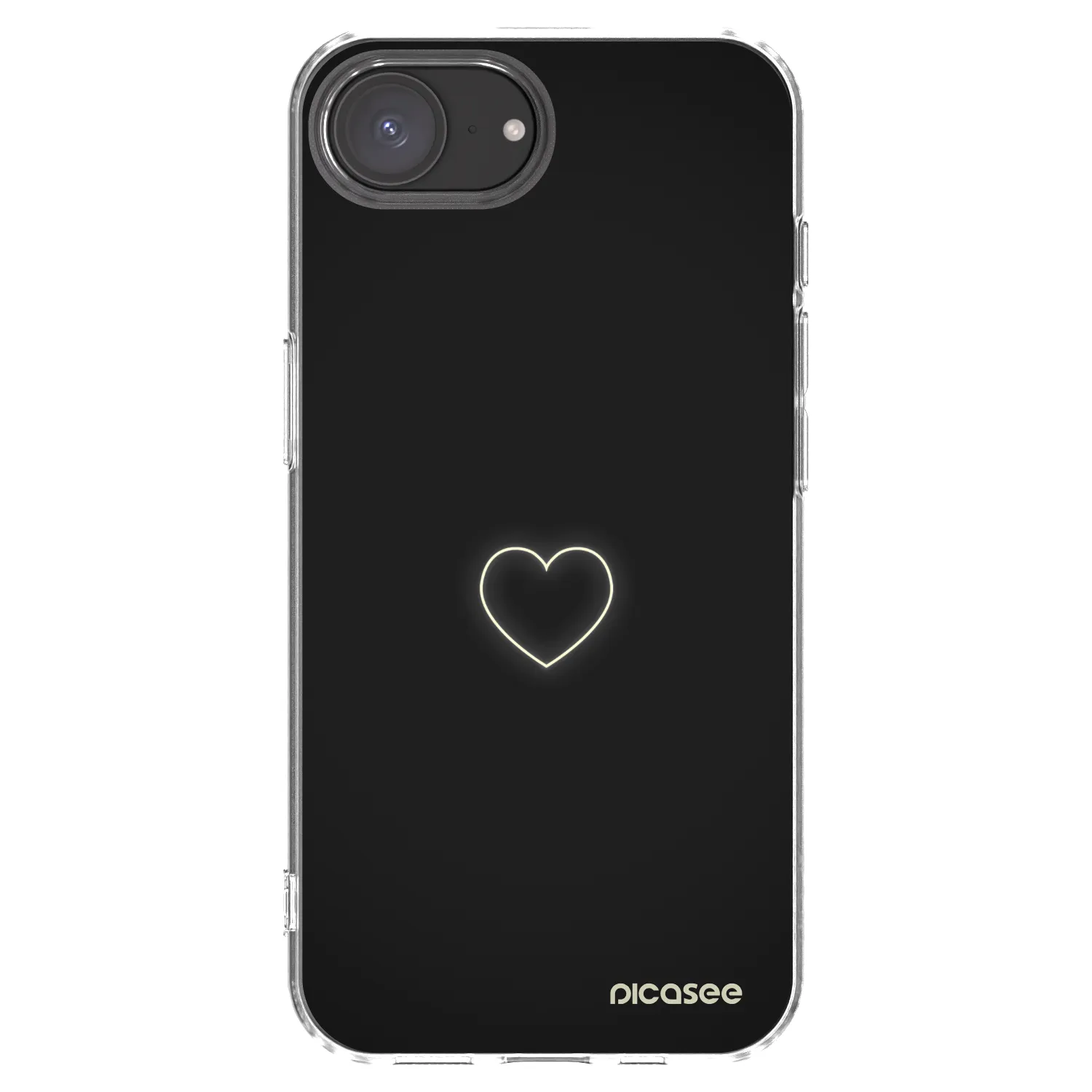 Picasee silikonový průhledný obal pro Apple iPhone 16e - Heart