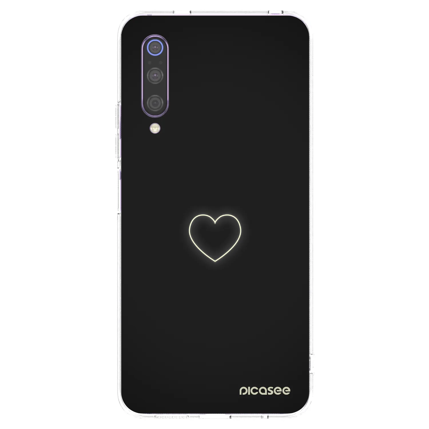 Picasee silikonový průhledný obal pro Xiaomi Mi 9 - Heart