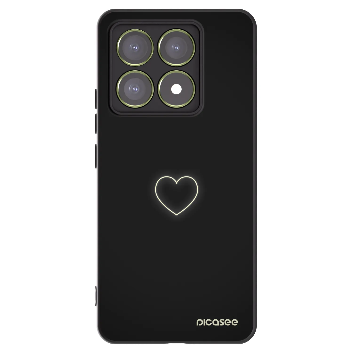 Picasee silikonový černý obal pro Xiaomi 14T - Heart