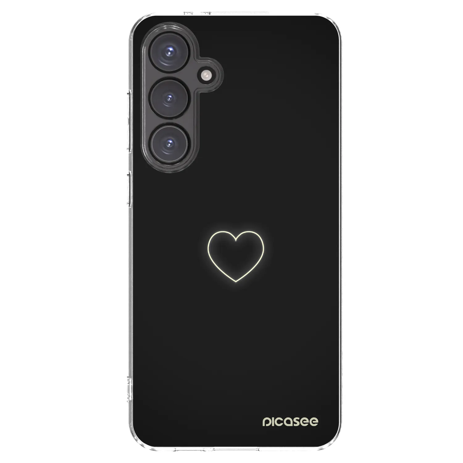 Picasee silikonový průhledný obal pro Samsung Galaxy S24 FE S721B - Heart