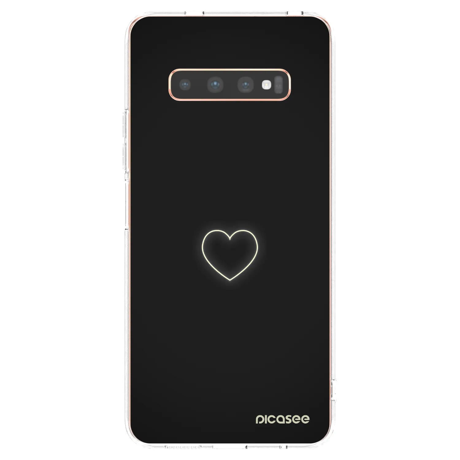Picasee silikonový průhledný obal pro Samsung Galaxy S10 Plus G975 - Heart