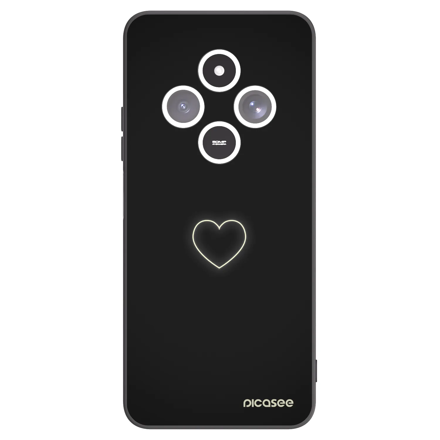 Picasee silikonový černý obal pro Xiaomi Redmi 14C - Heart