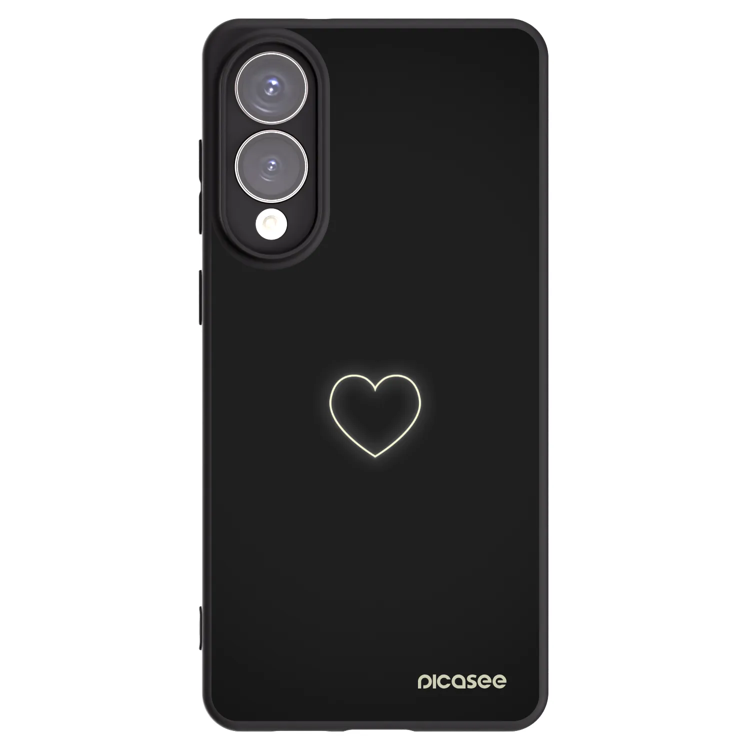 Picasee silikonový černý obal pro Samsung Galaxy S25 Edge 5G - Heart