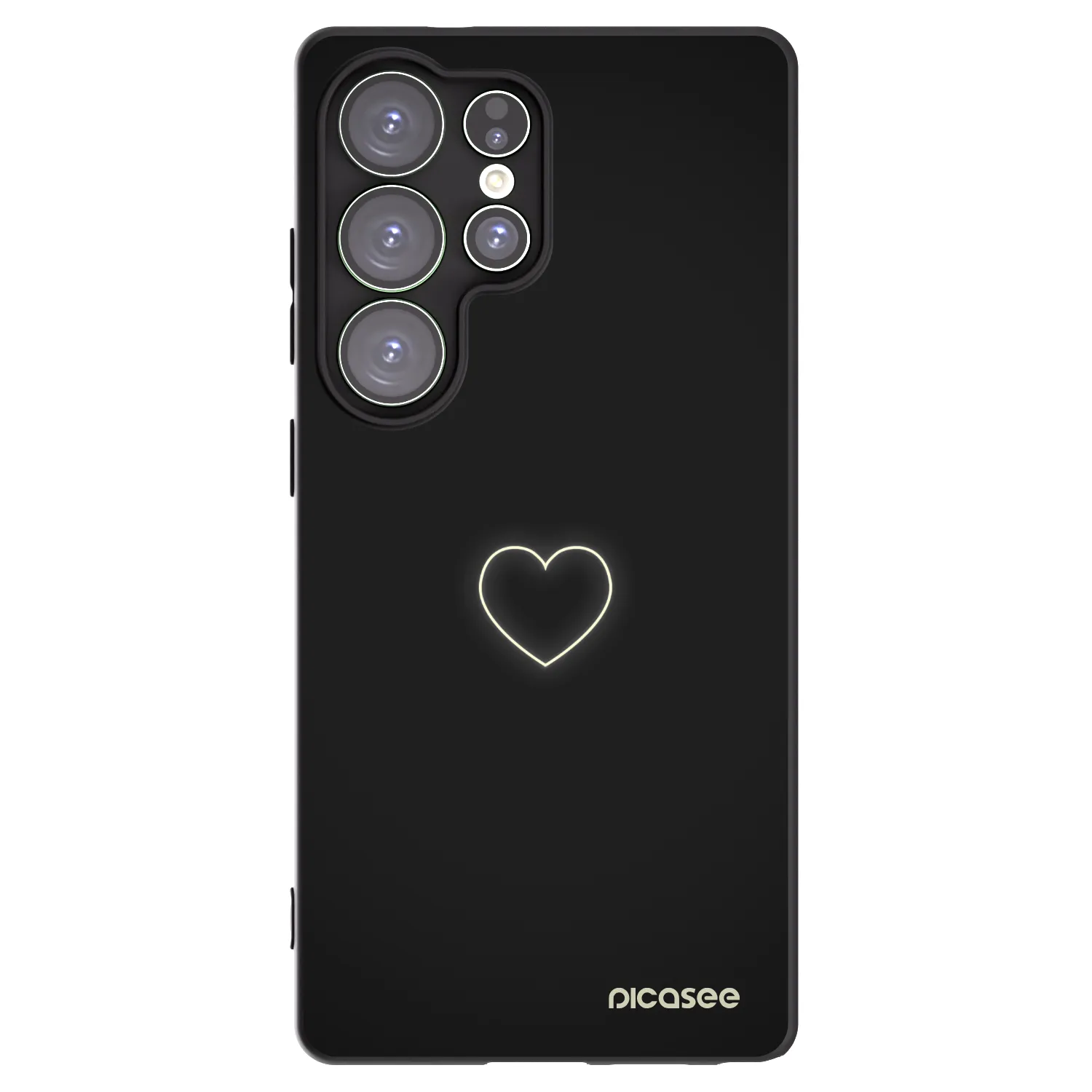 Picasee silikonový černý obal pro Samsung Galaxy S25 Ultra 5G - Heart