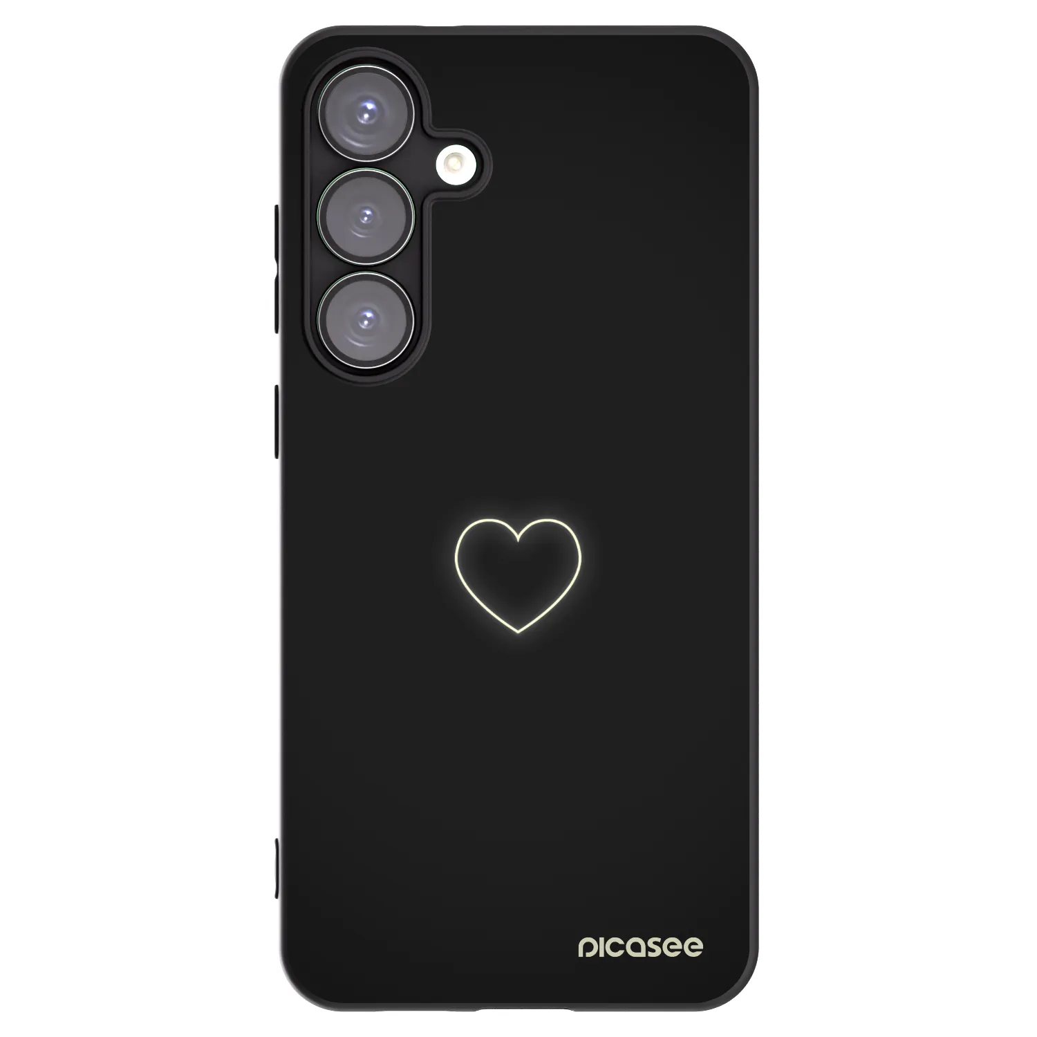 Picasee silikonový černý obal pro Samsung Galaxy S25+ 5G - Heart