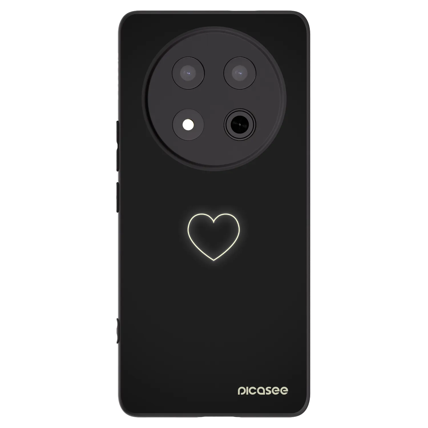 Picasee silikonový černý obal pro Honor Magic7 Lite 5G - Heart
