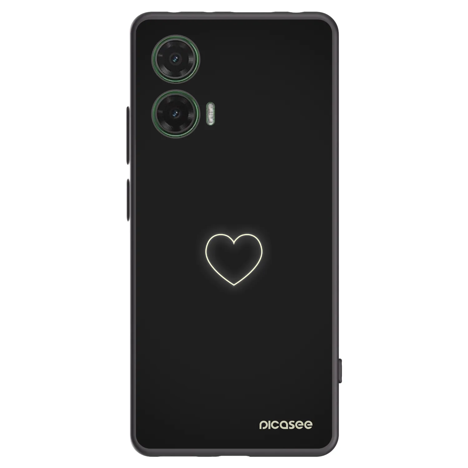 Picasee silikonový černý obal pro Motorola Moto G35 5G - Heart