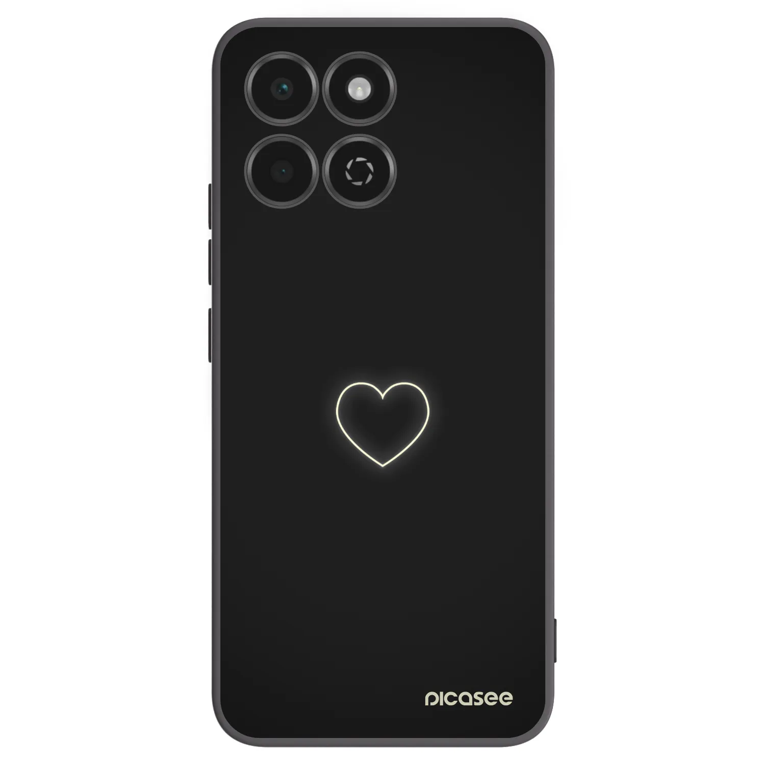 Picasee silikonový černý obal pro Honor 200 Smart 5G - Heart