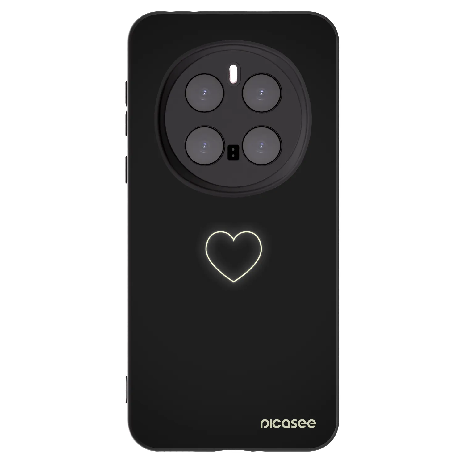Picasee silikonový černý obal pro Honor Magic7 Pro 5G - Heart