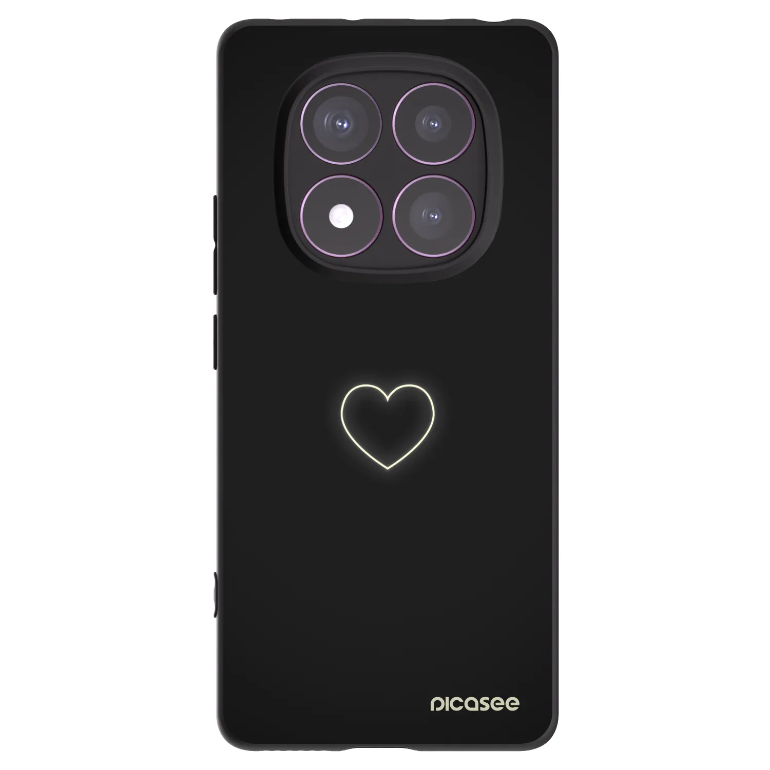 Picasee silikonový černý obal pro Xiaomi Redmi Note 14 Pro 4G - Heart
