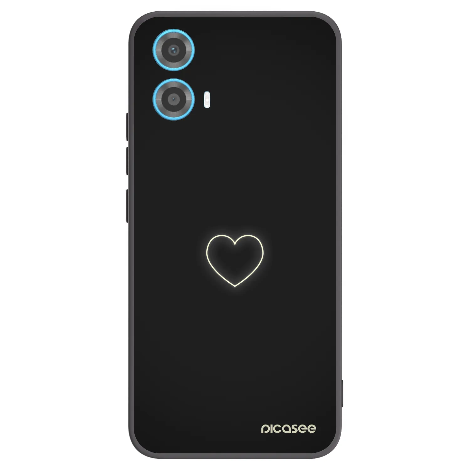 Picasee silikonový černý obal pro Motorola Moto G34 5G - Heart