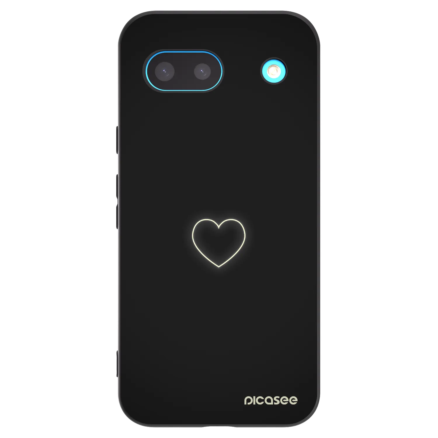 Picasee silikonový černý obal pro Google Pixel 8a - Heart