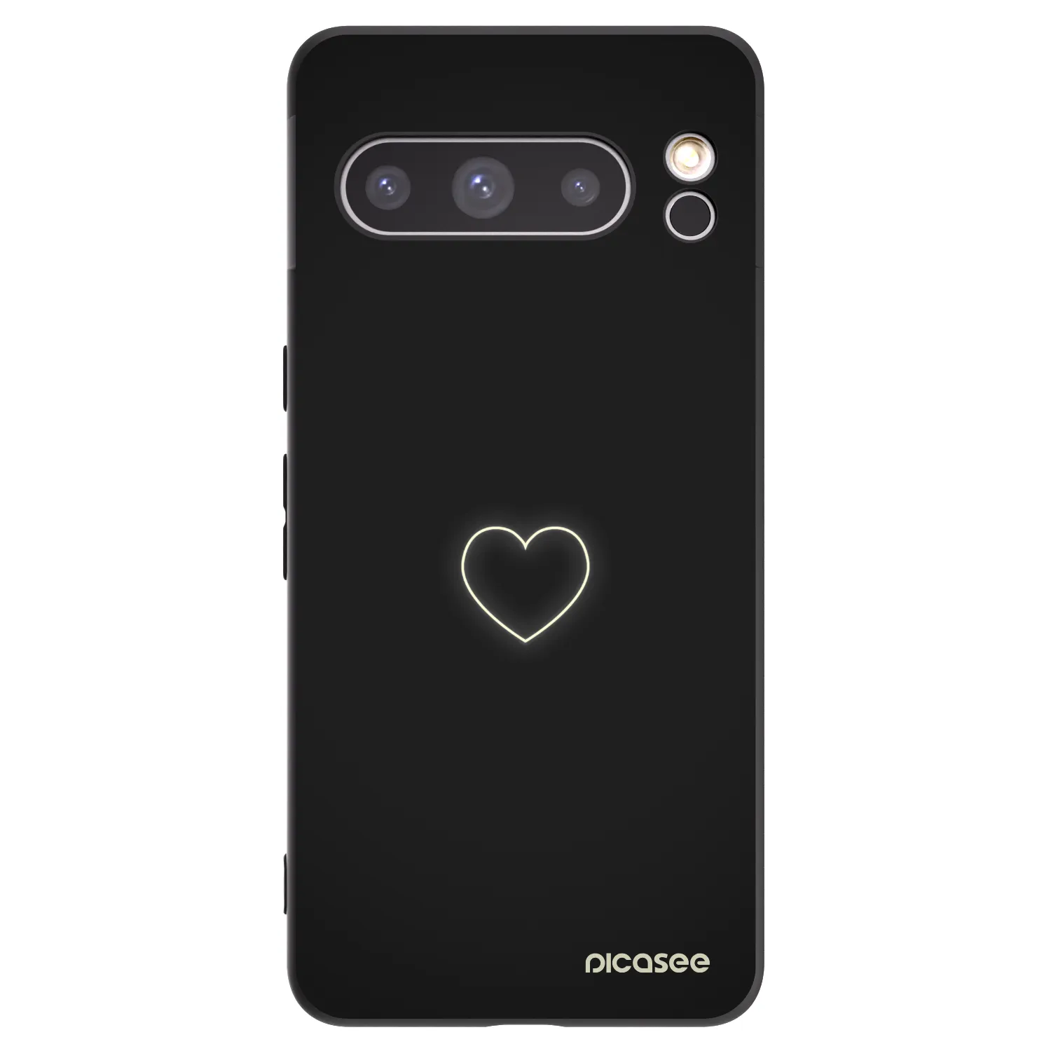Picasee silikonový černý obal pro Google Pixel 8 Pro - Heart