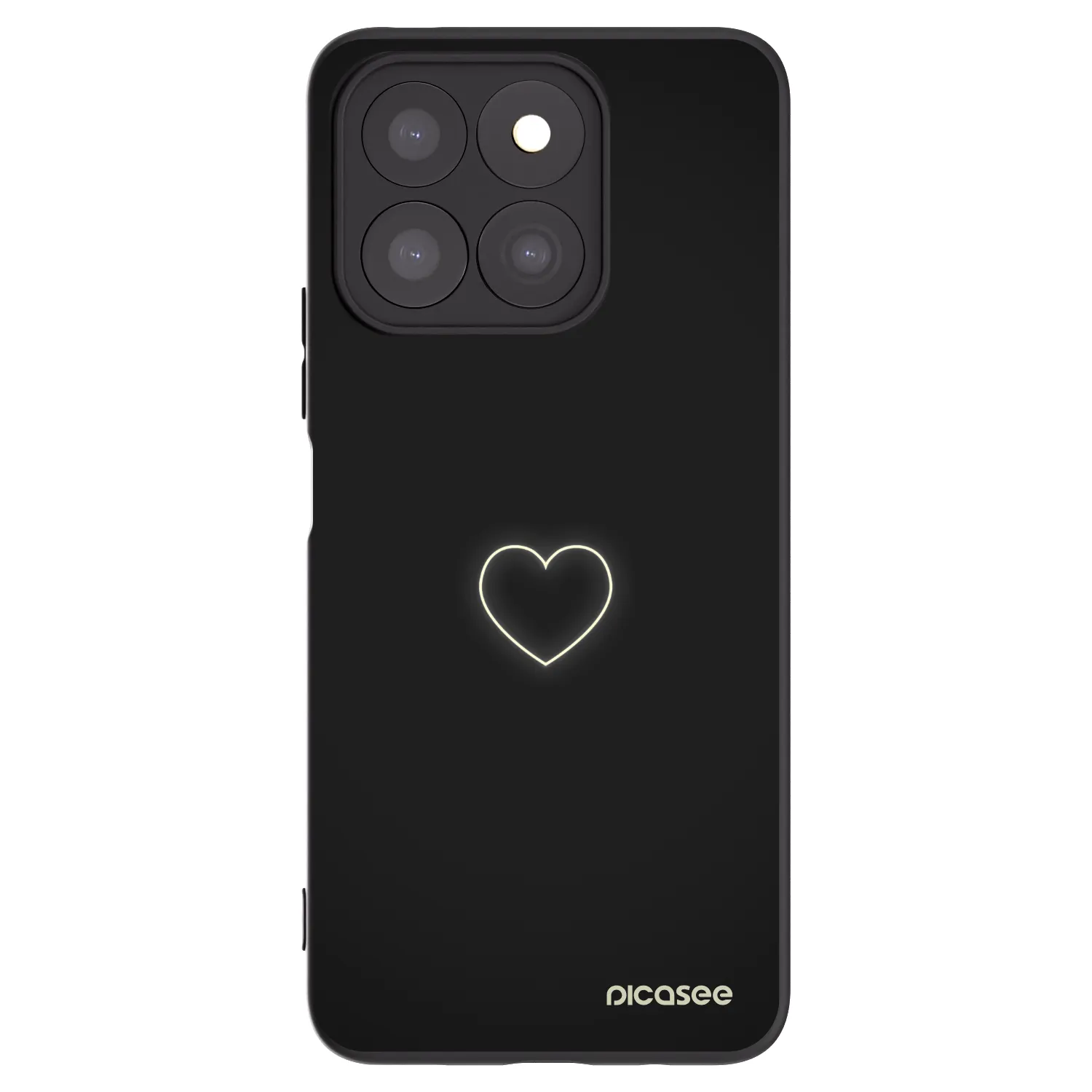 Picasee silikonový černý obal pro Honor X8c - Heart