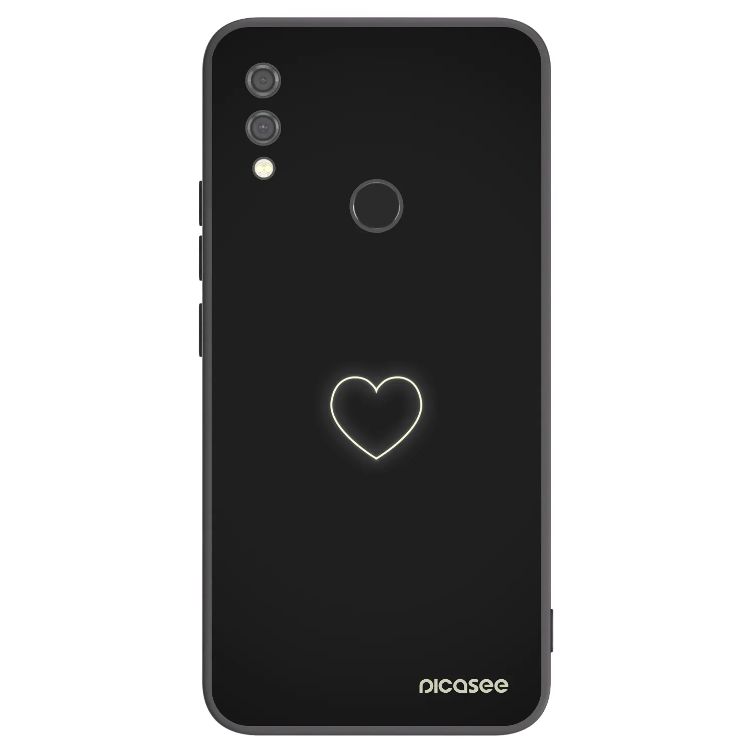 Picasee silikonový černý obal pro Xiaomi Redmi Note 7 - Heart