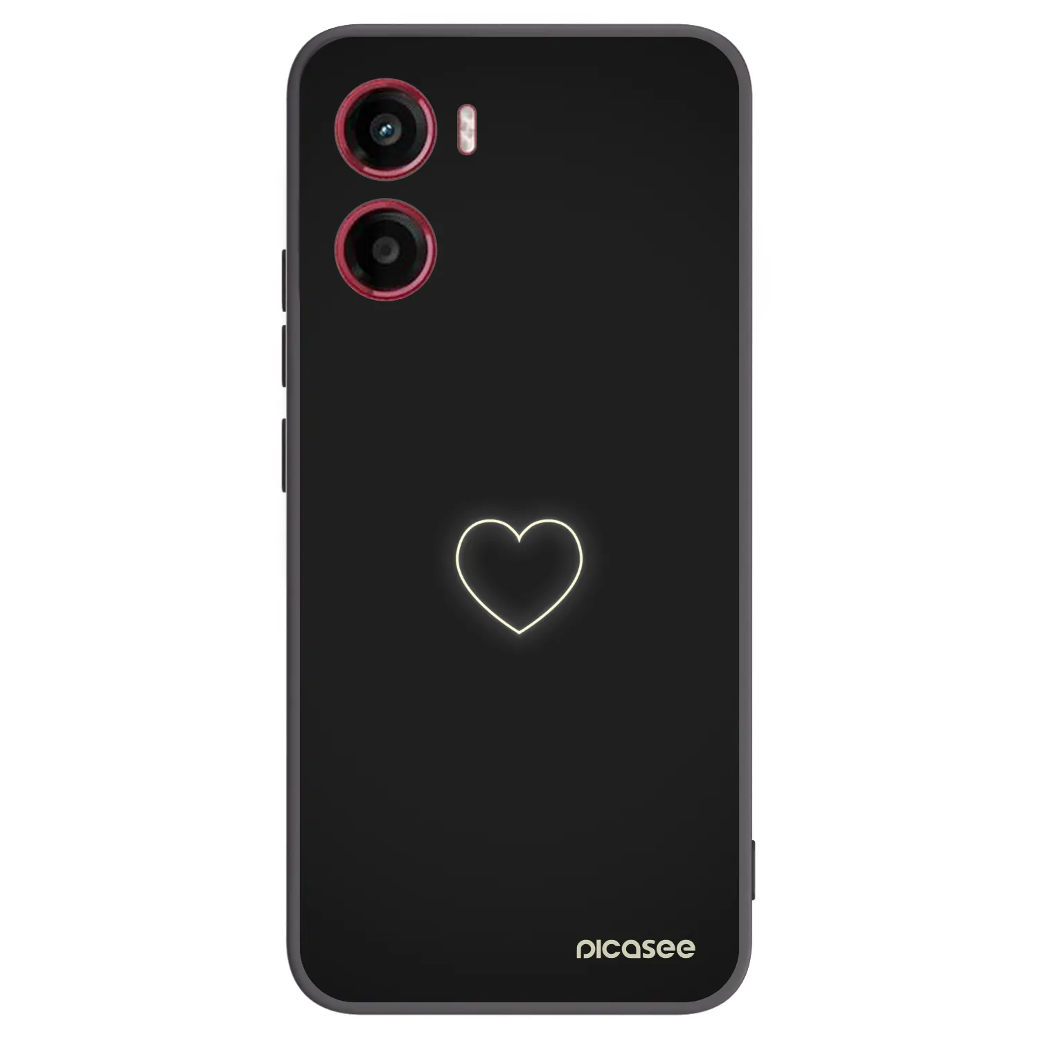 Picasee silikonový černý obal pro Motorola Moto G05 - Heart