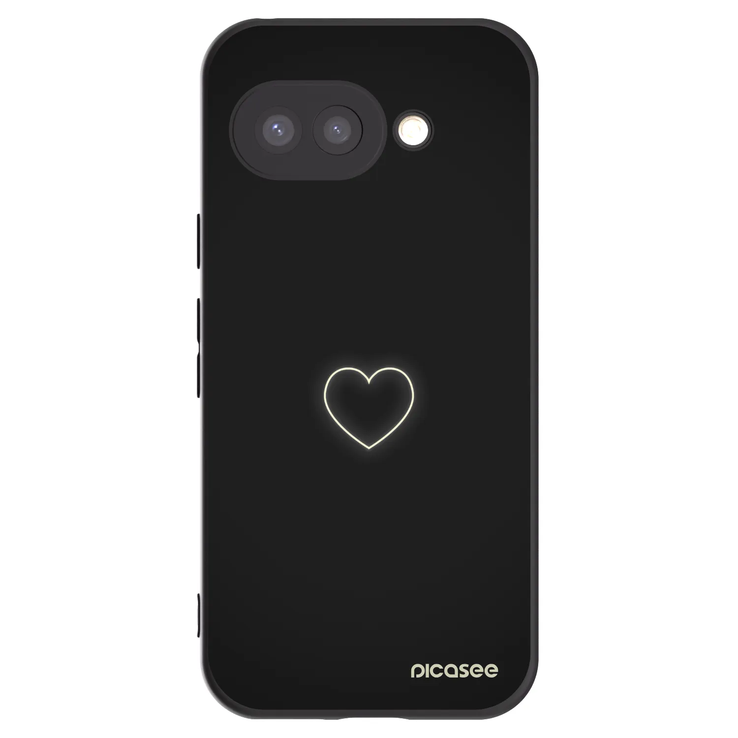 Picasee silikonový černý obal pro Google Pixel 9a - Heart
