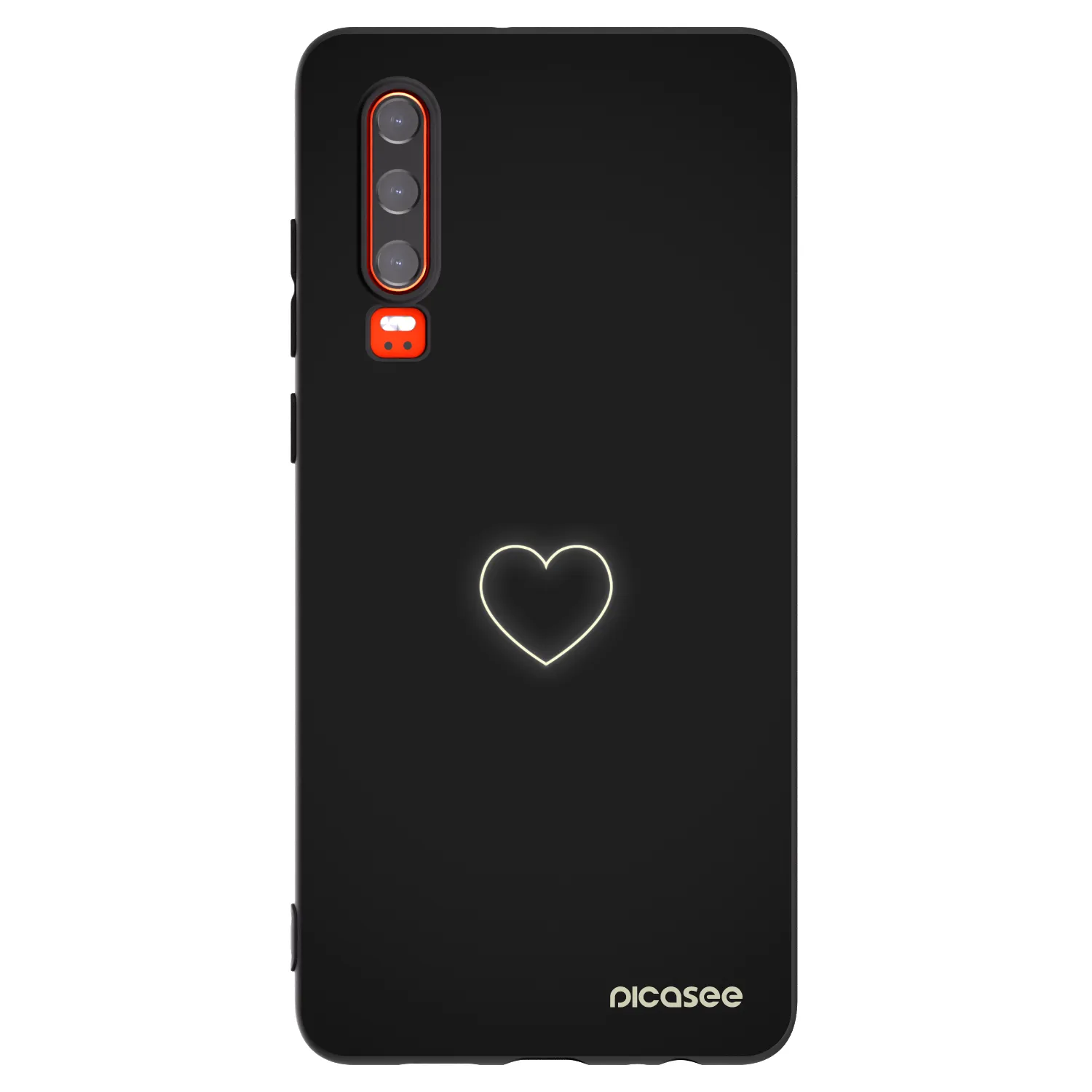 Picasee silikonový černý obal pro Huawei P30 - Heart