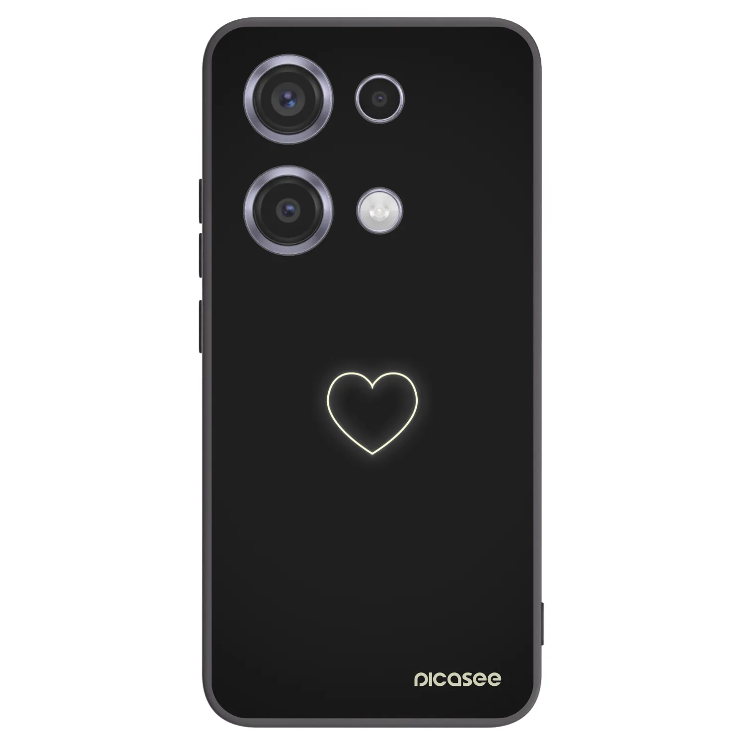 Picasee silikonový černý obal pro Xiaomi Redmi Note 14S - Heart