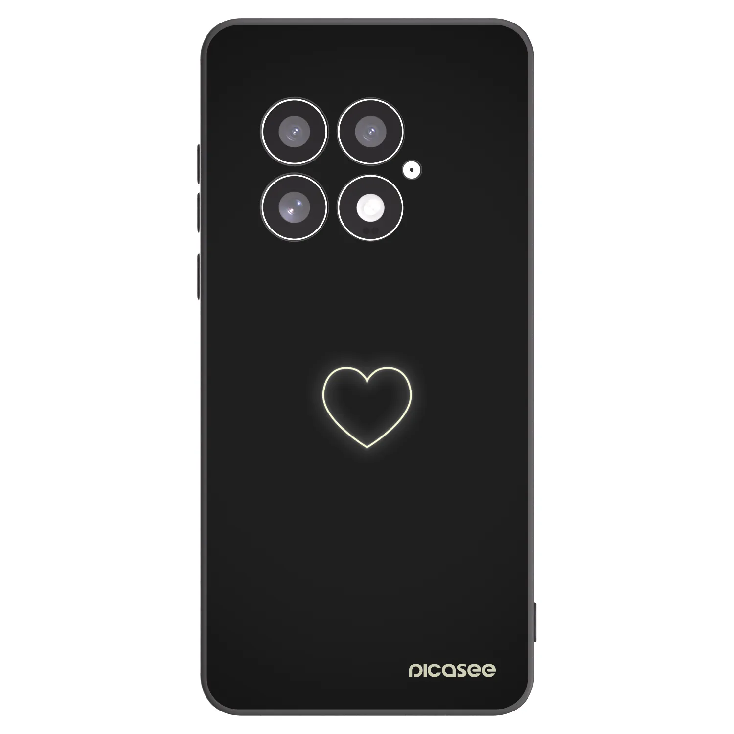 Picasee silikonový černý obal pro OnePlus 13 5G - Heart