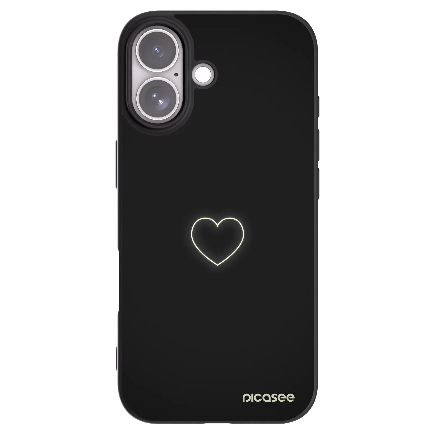 Picasee silikonový černý obal pro Apple iPhone 17 - Heart