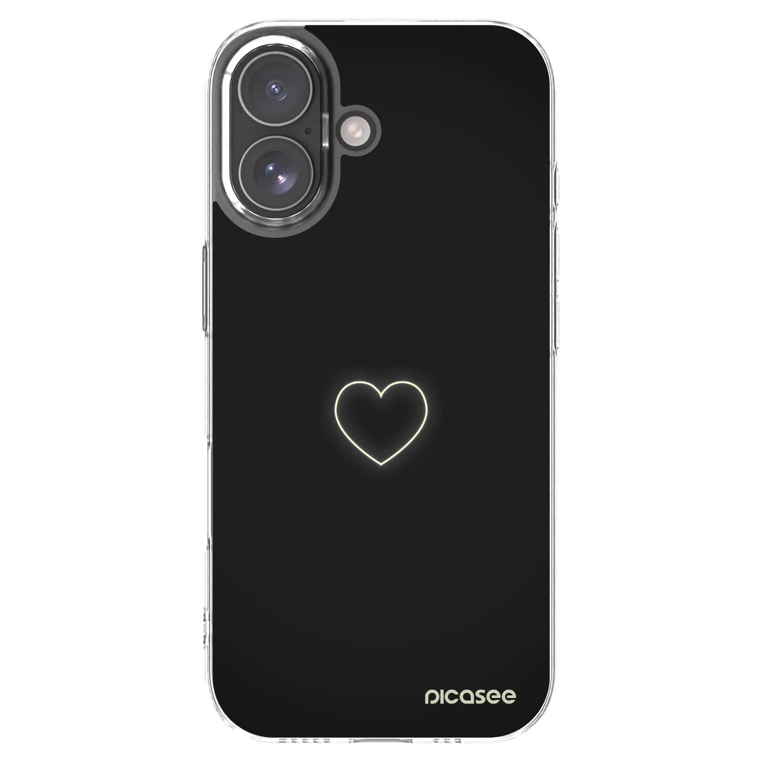 Picasee silikonový průhledný obal pro Apple iPhone 17 - Heart