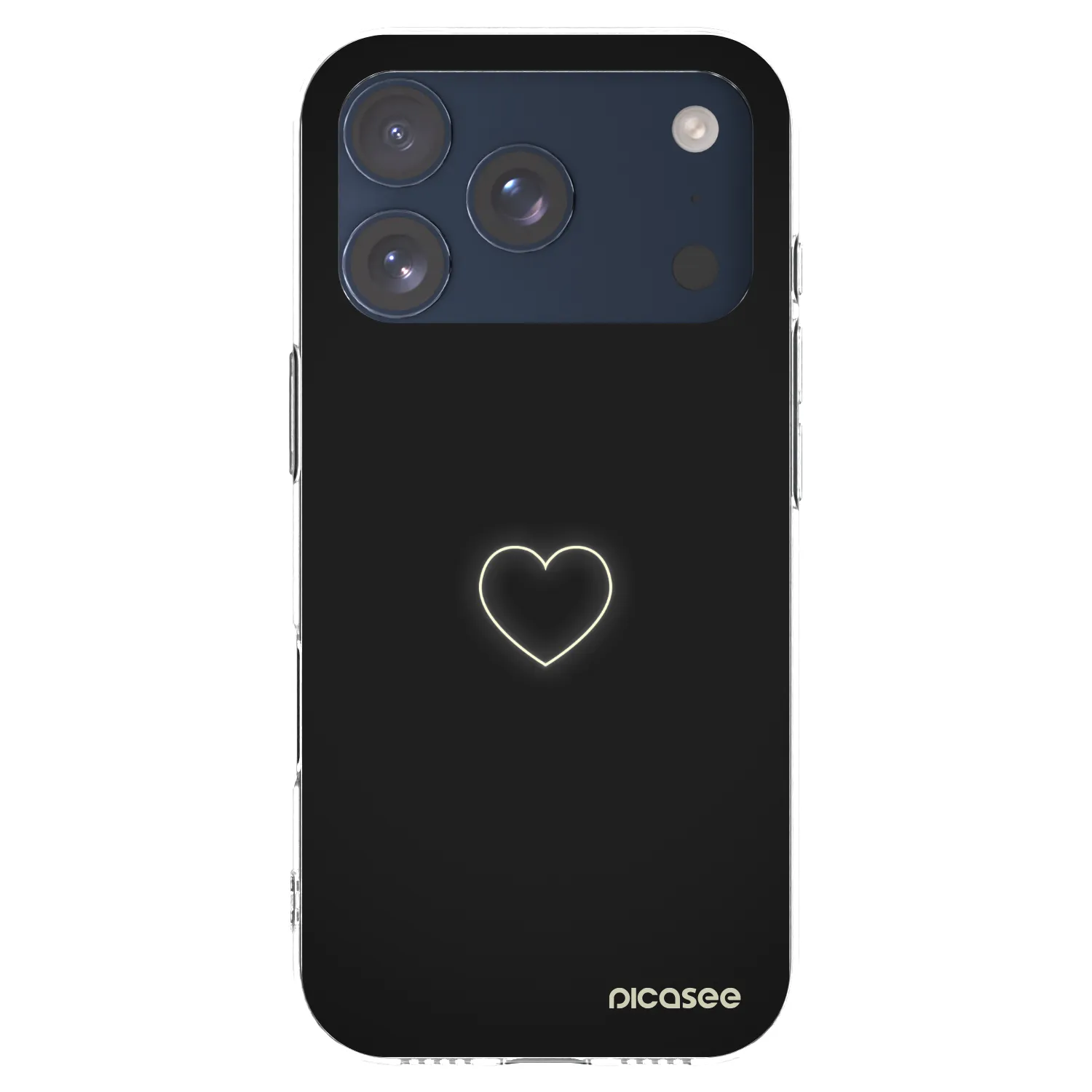 Picasee silikonový průhledný obal pro Apple iPhone 17 Pro - Heart
