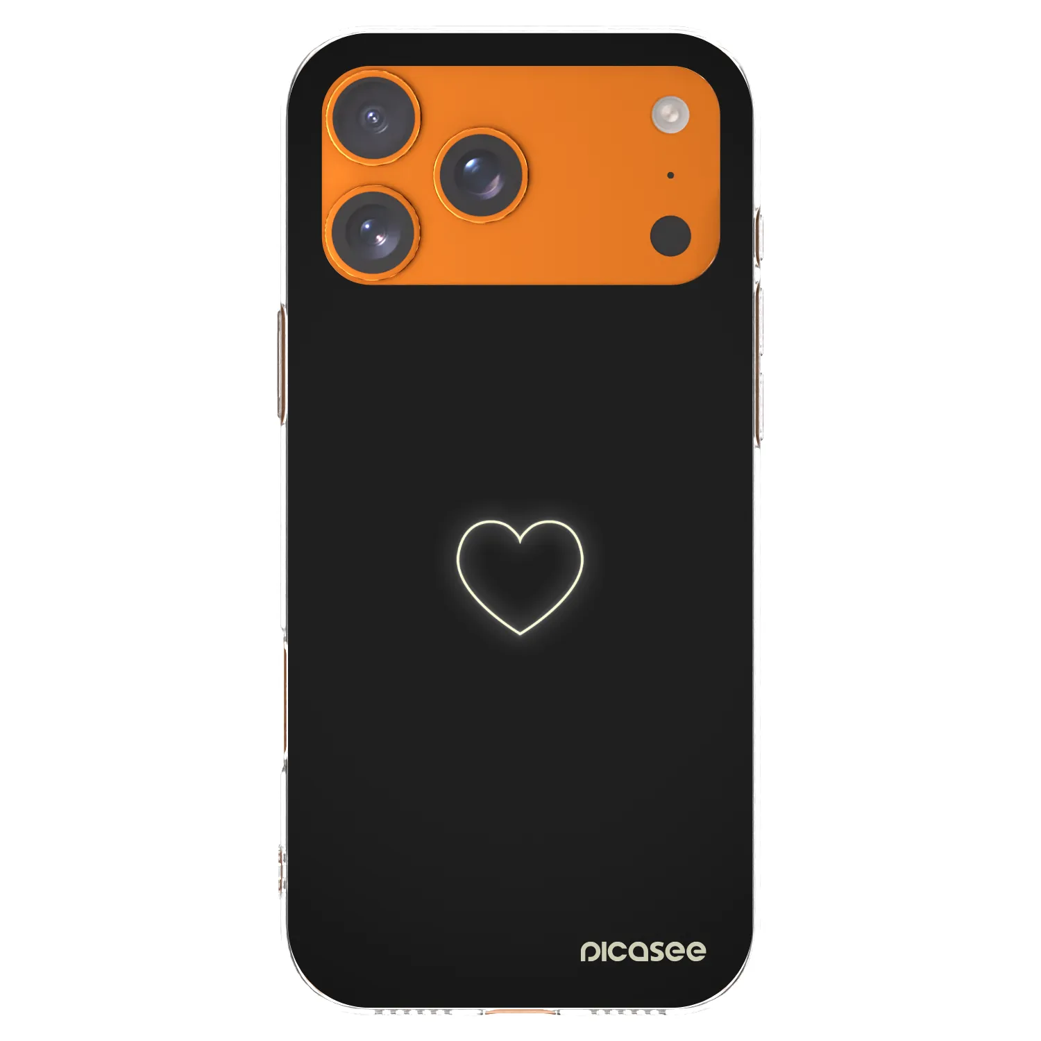 Picasee silikonový průhledný obal pro Apple iPhone 17 Pro Max - Heart