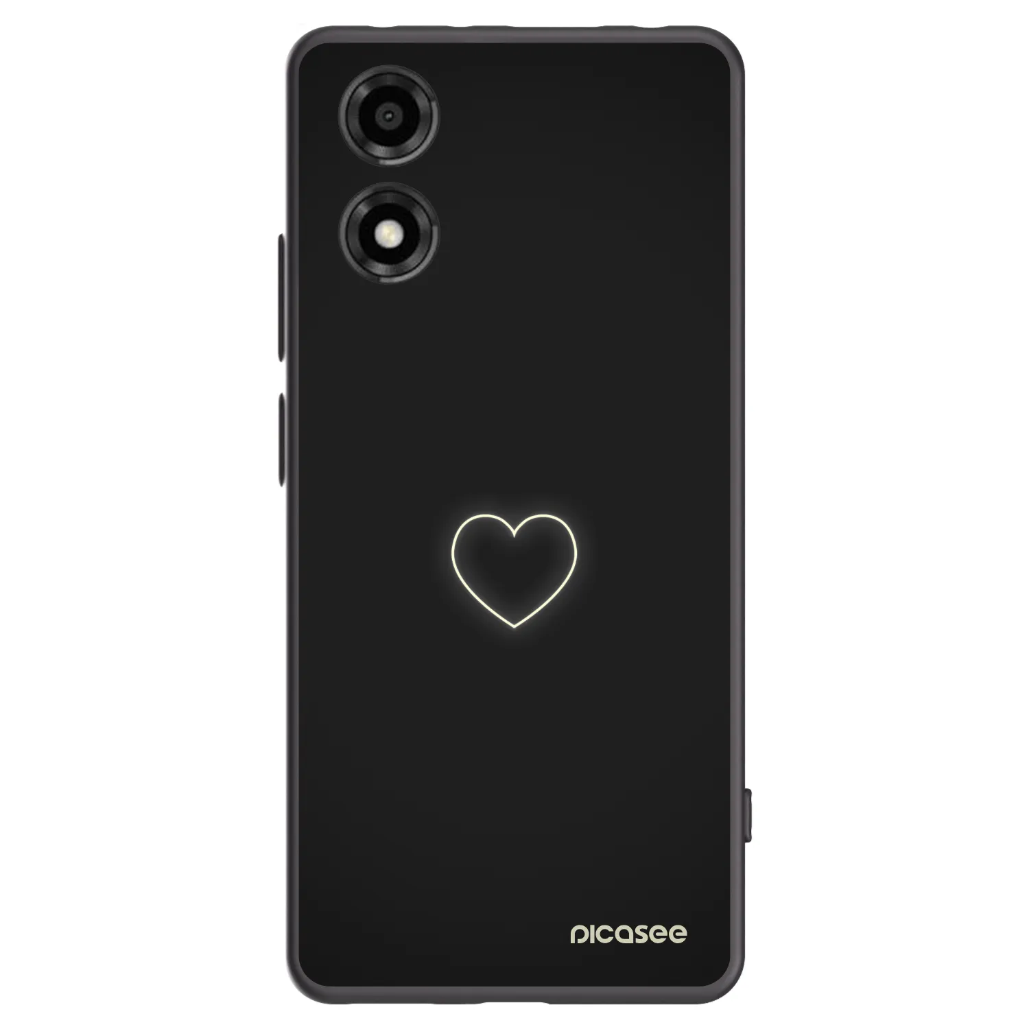 Picasee silikonový černý obal pro Motorola Moto E14 - Heart