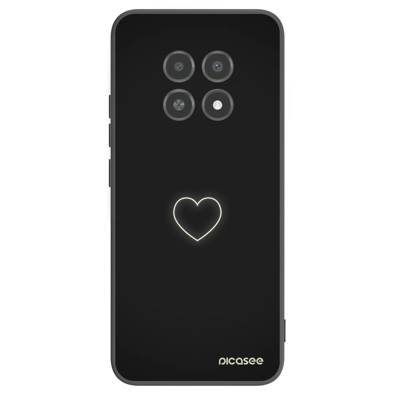 Picasee silikonový černý obal pro Realme 12X - Heart