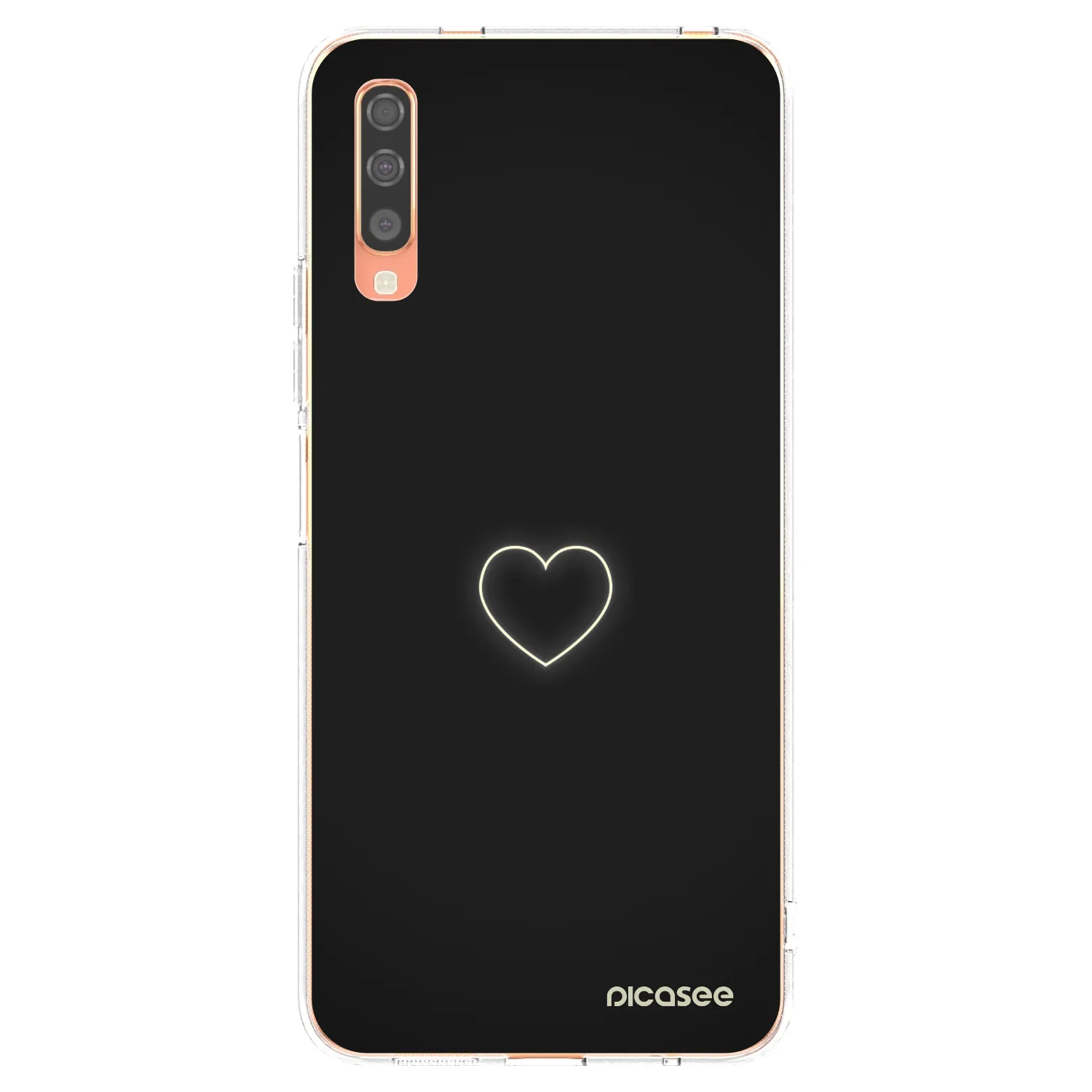 Picasee silikonový průhledný obal pro Samsung Galaxy A70 A705F - Heart